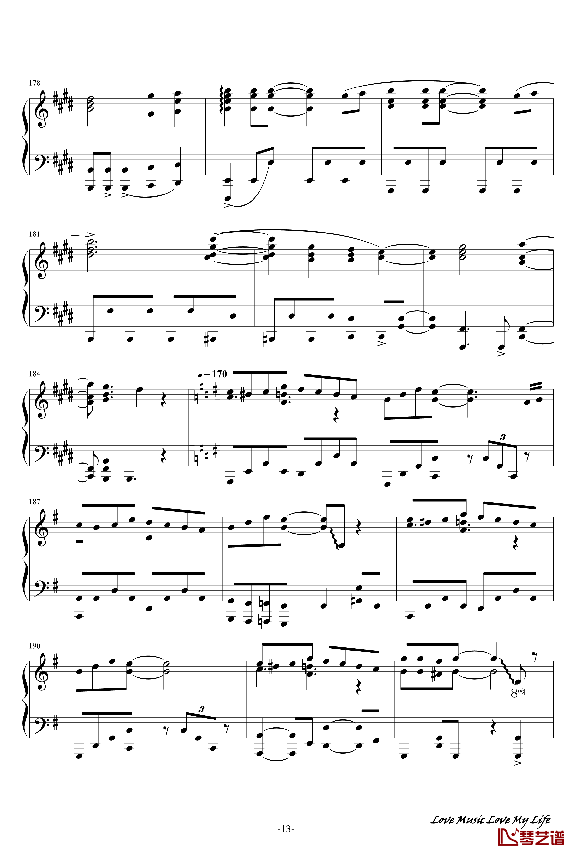 触手猴72首动漫名曲连弹钢琴谱-part 113