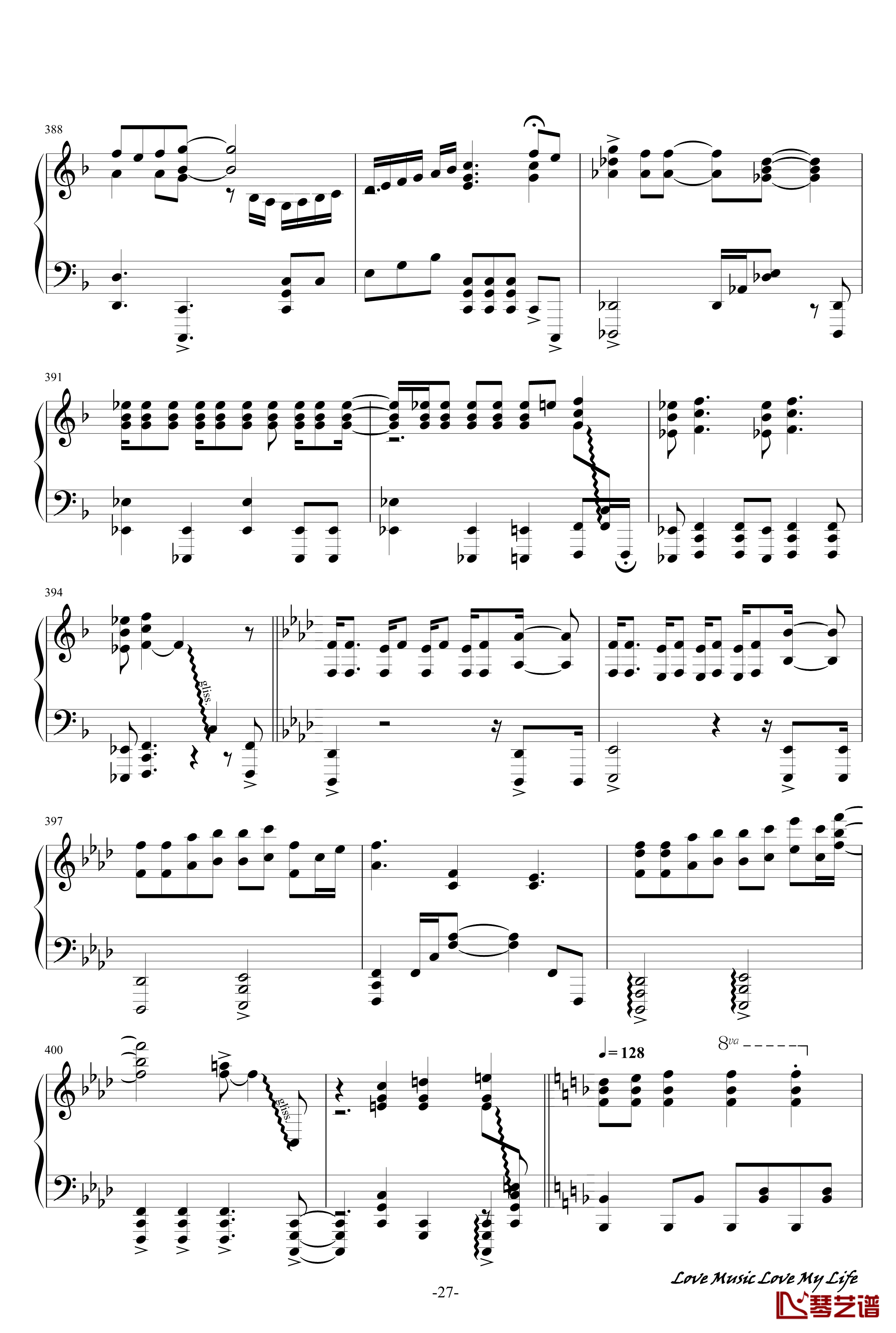 触手猴72首动漫名曲连弹钢琴谱-part 127