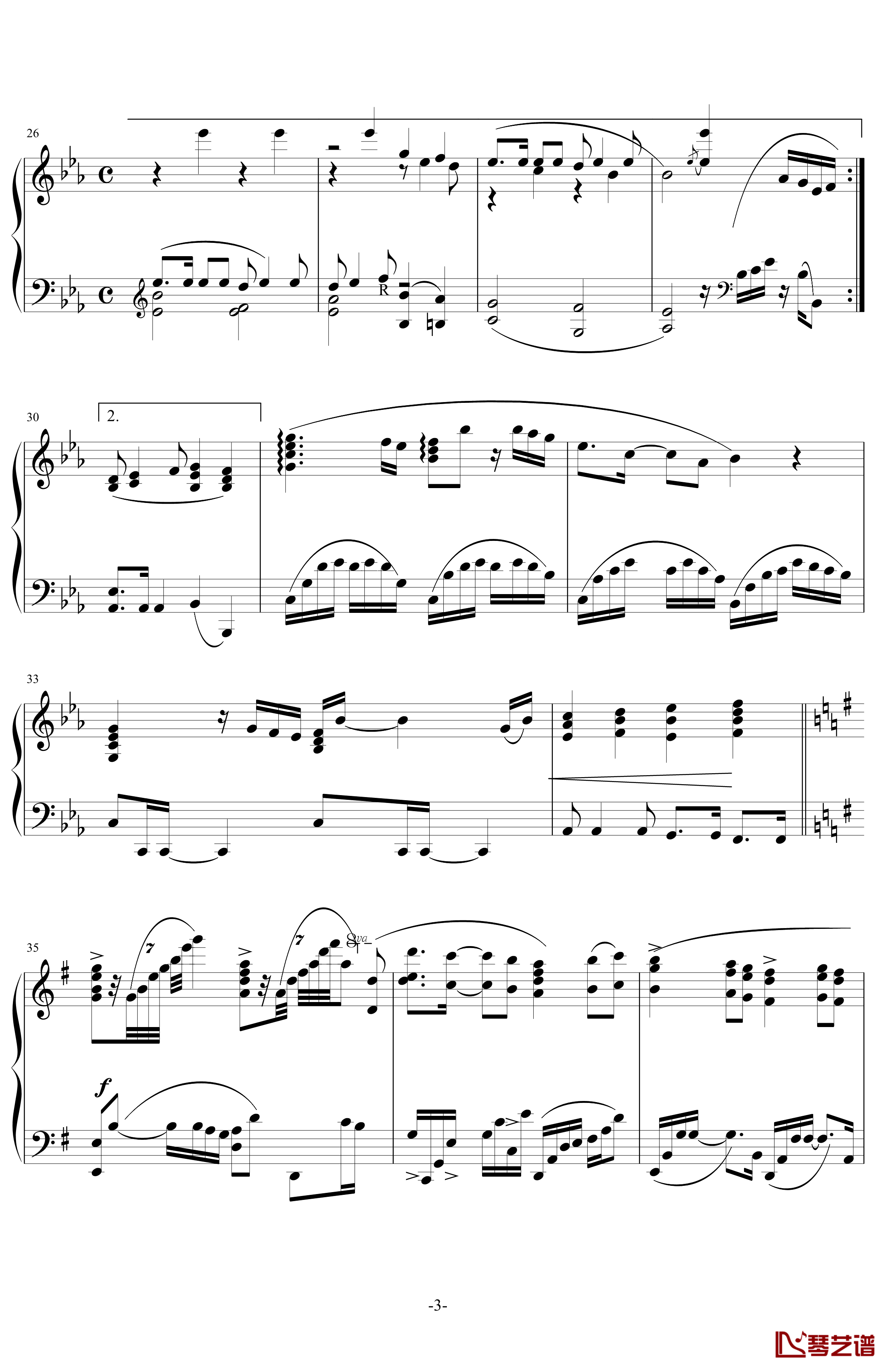 my heart will go on钢琴谱-华丽版-Celine Dion3