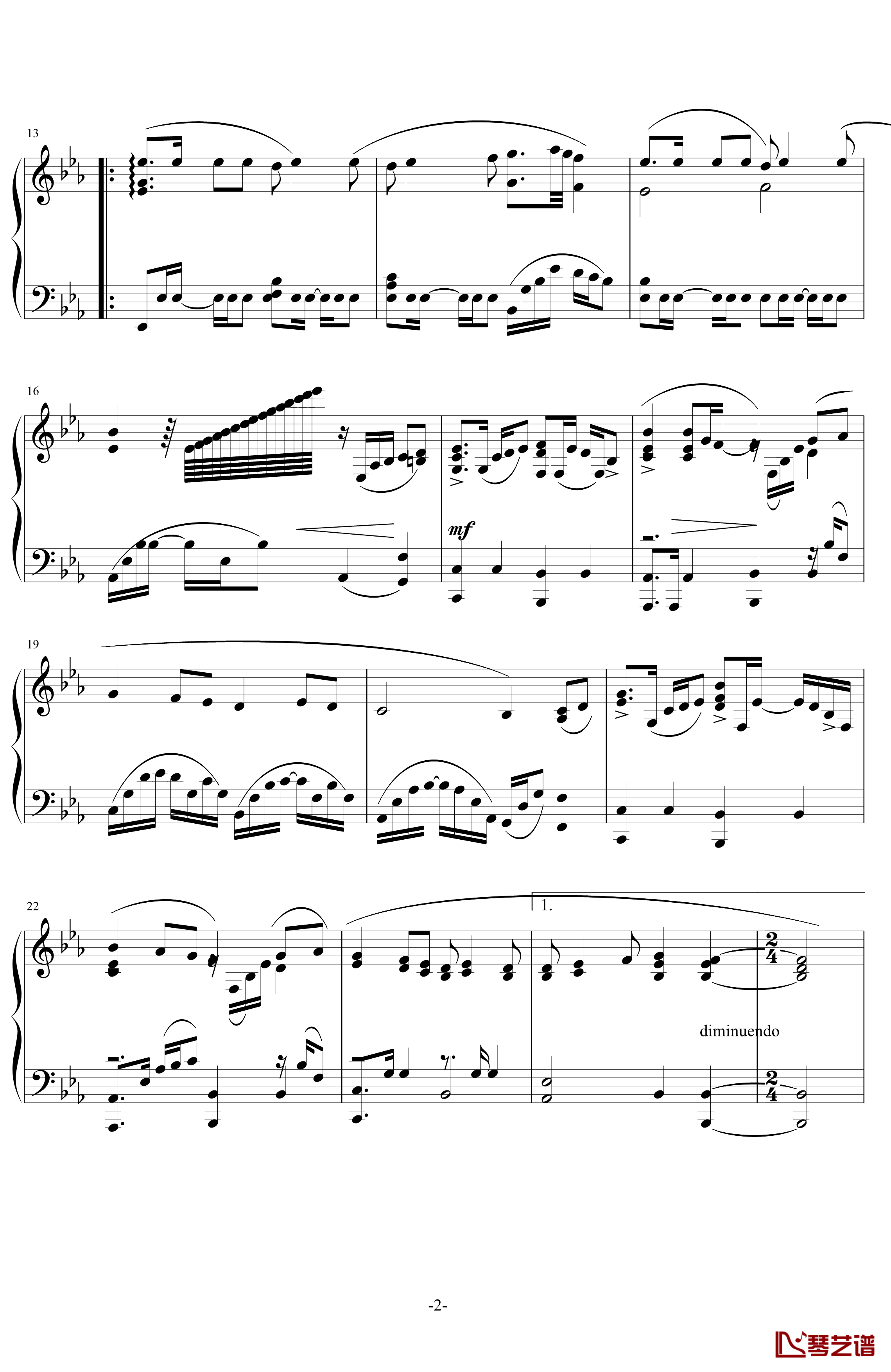 my heart will go on钢琴谱-华丽版-Celine Dion2