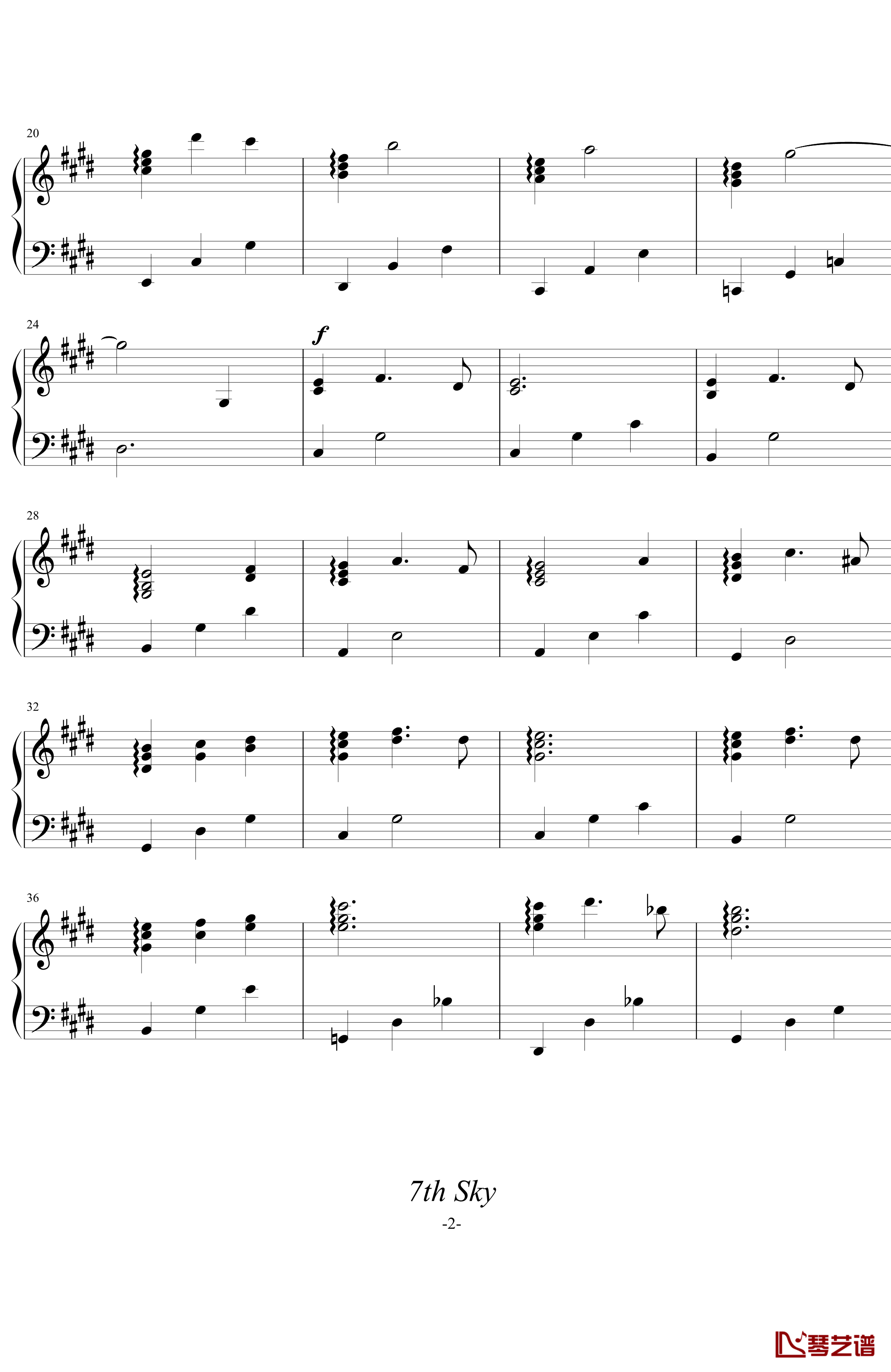命运之夜 Fate stay night  绊钢琴谱-动漫影视2