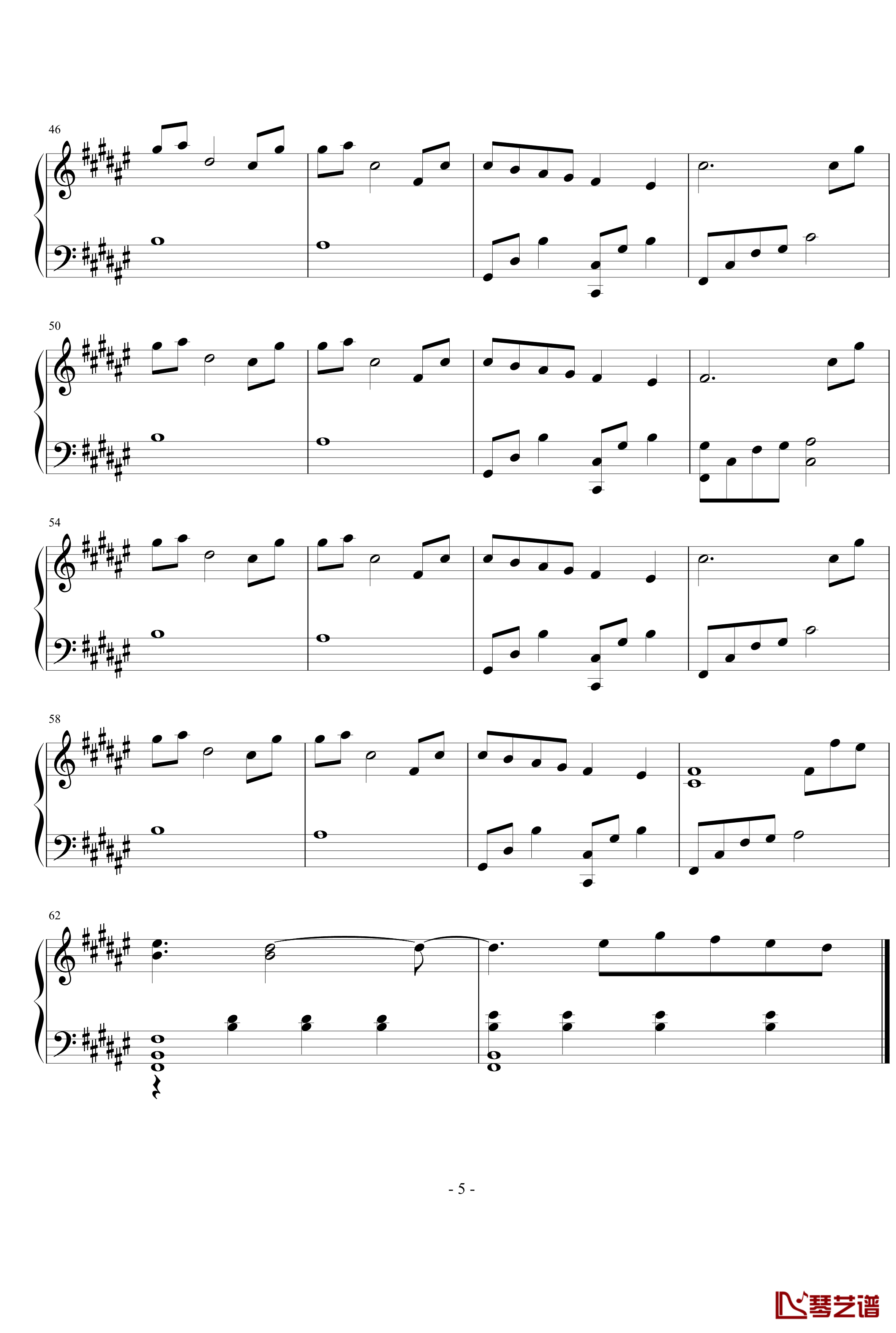 空に光る钢琴谱-Clannad5