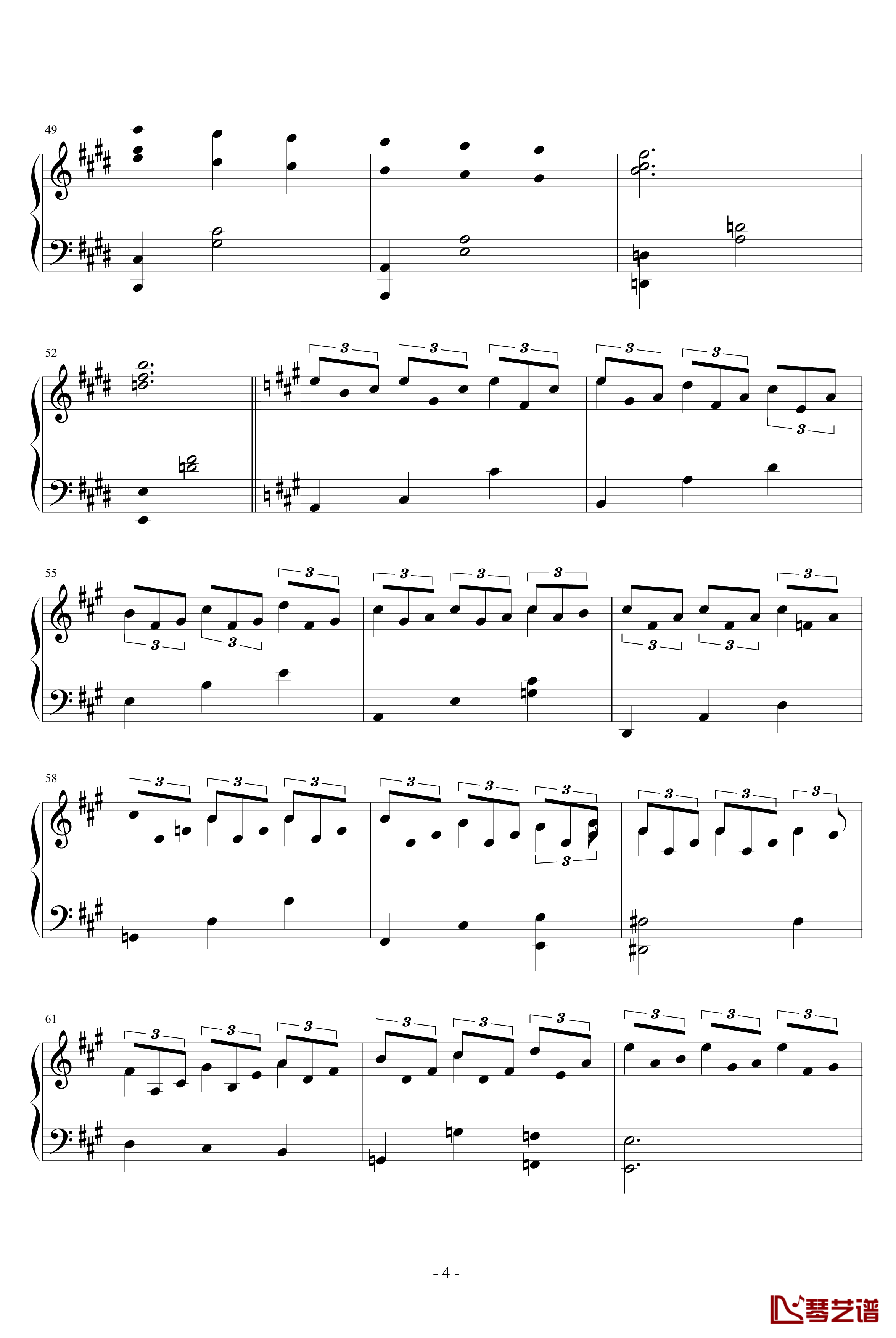 Sunday钢琴谱-joe hisaishi4