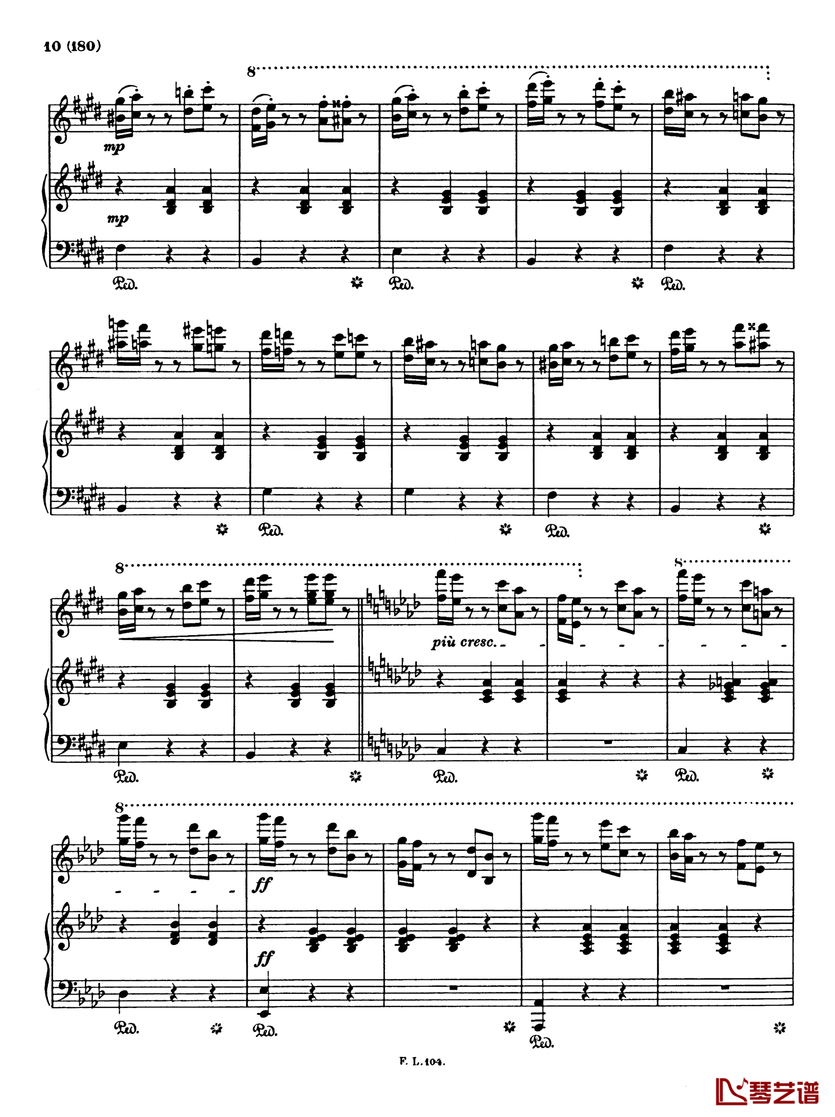 被遗忘的圆舞曲第二首钢琴谱-李斯特10