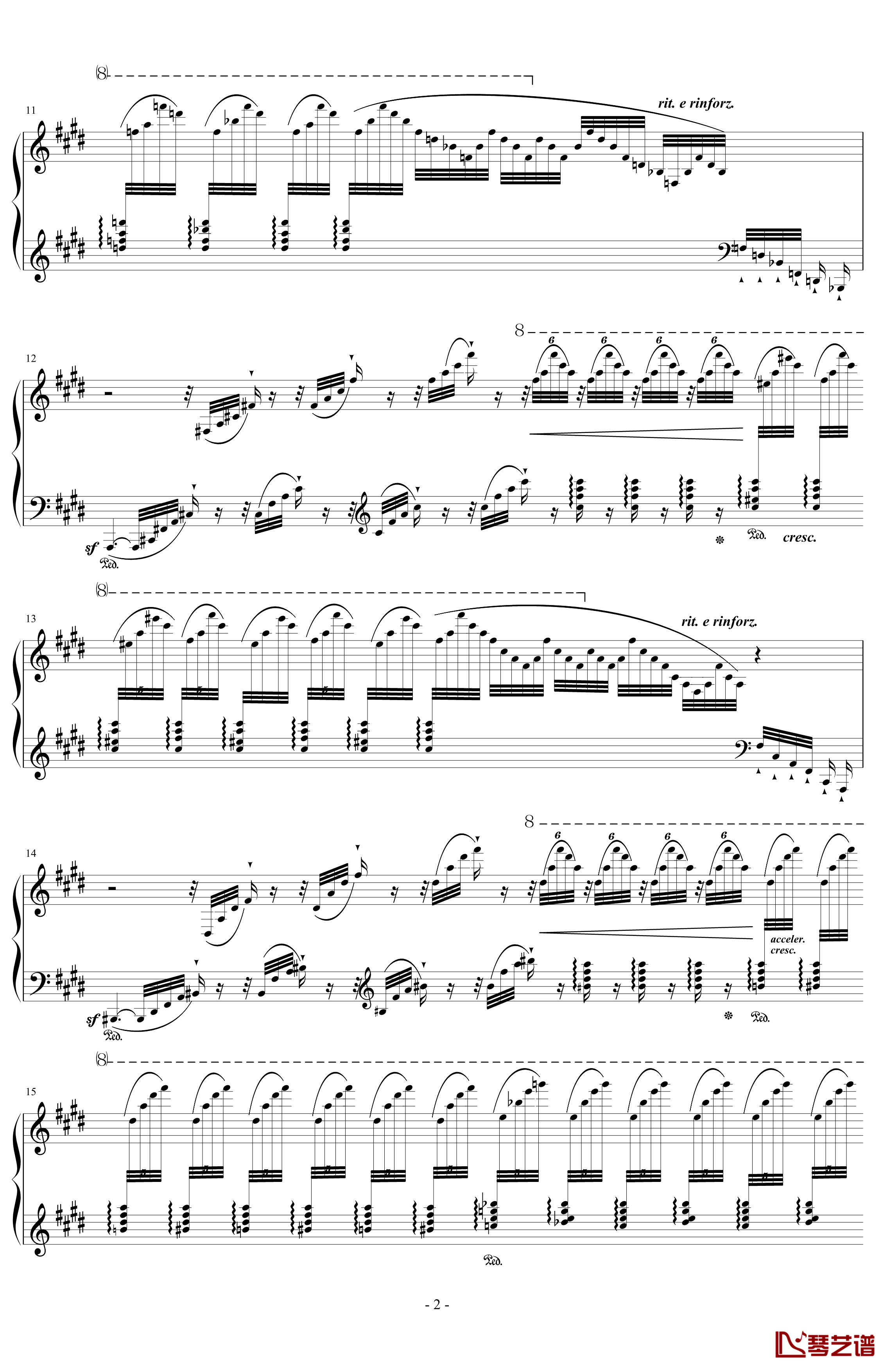 西班牙狂想曲钢琴谱-难度极高的炫技大作-李斯特2