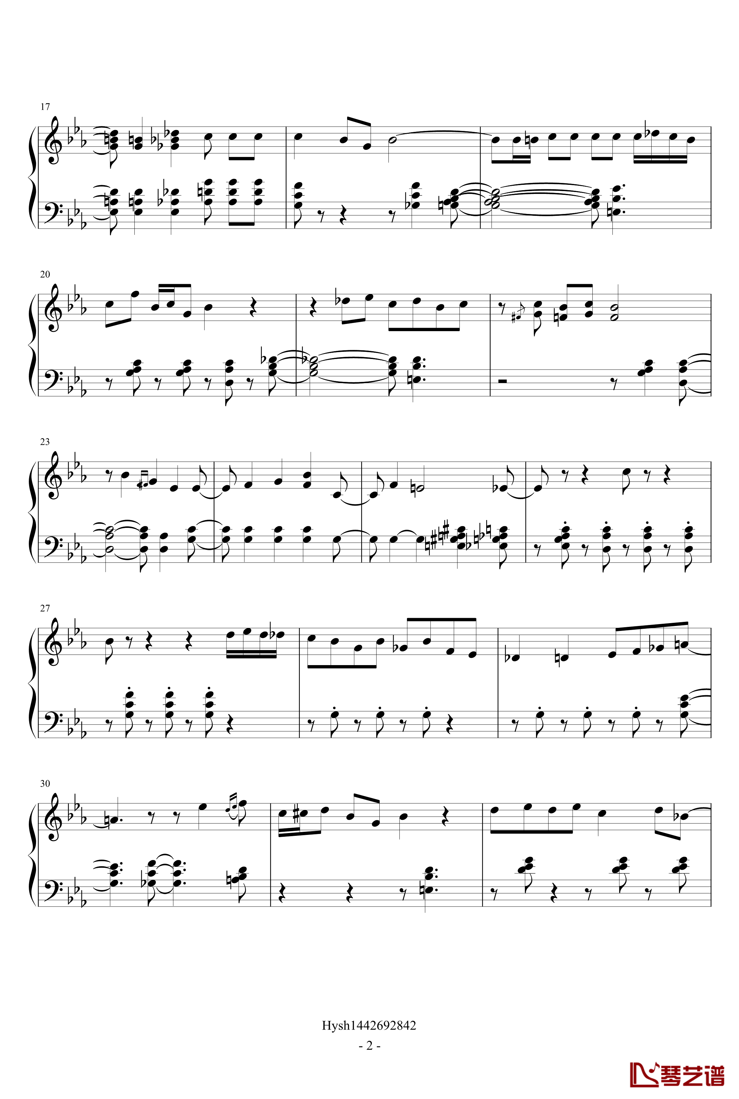 Teach me tonight钢琴谱-爵士练习曲-She amp amp Him2