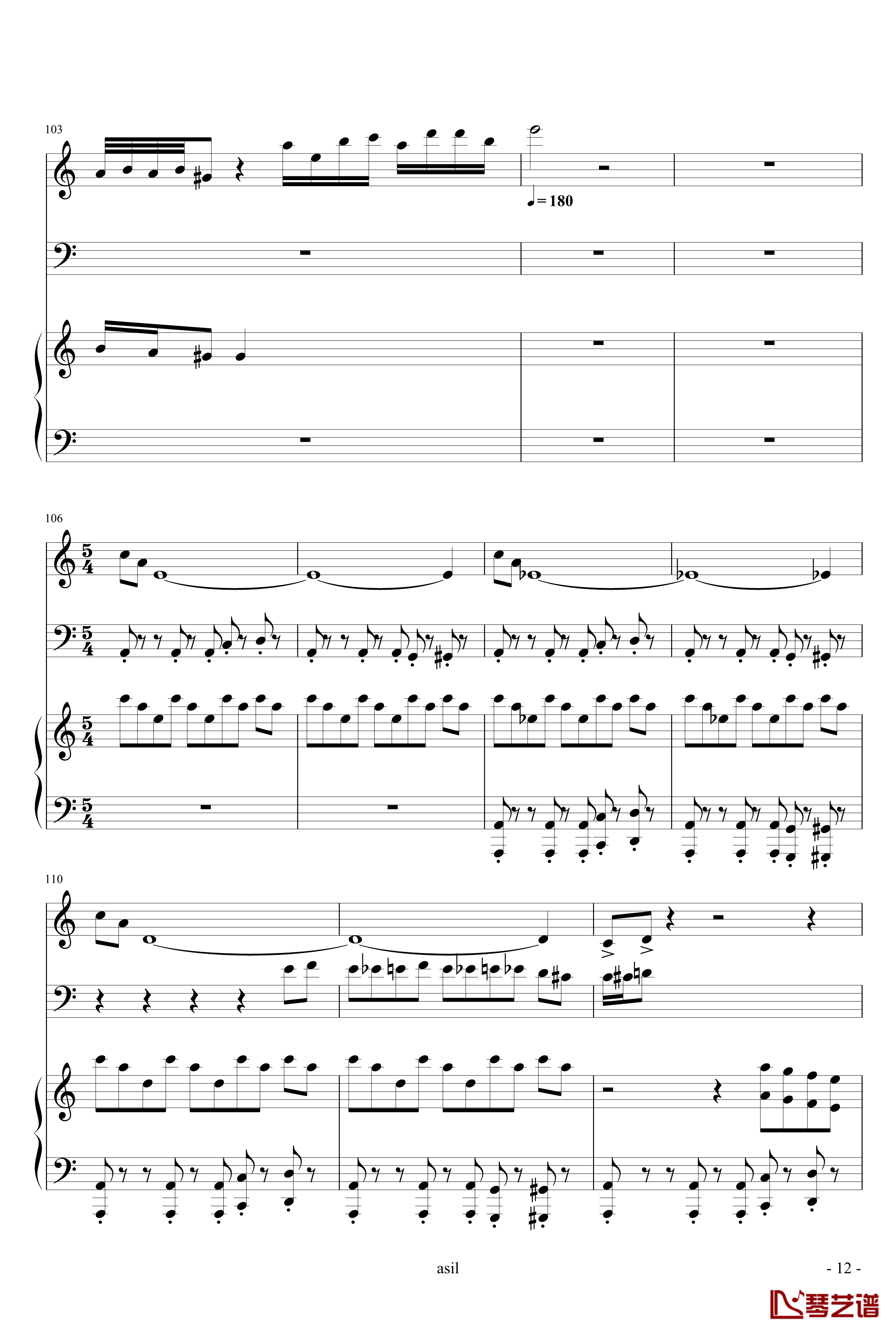 谍中谍钢琴谱-小提琴大提琴钢琴-the Piano Guys12