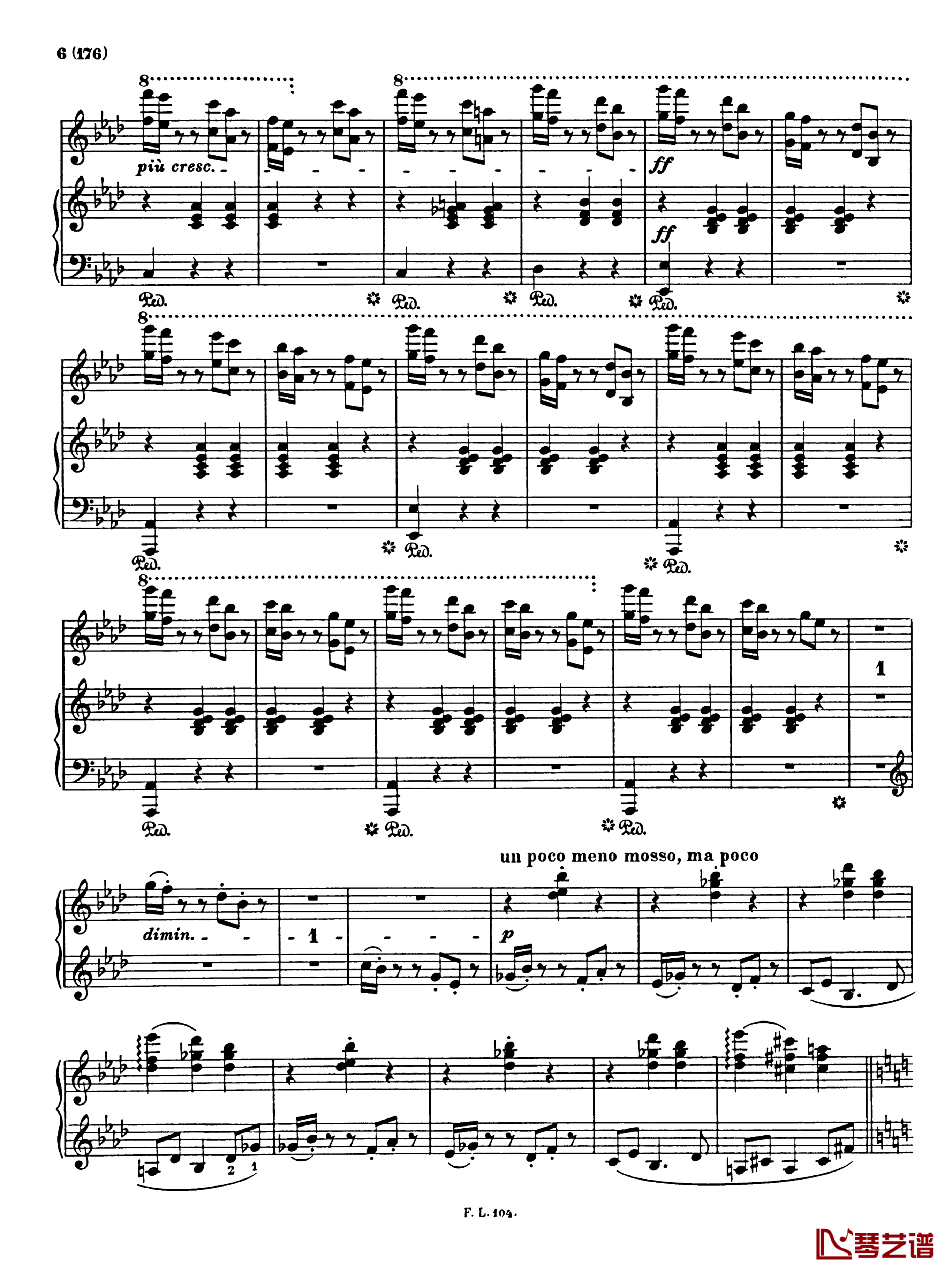 被遗忘的圆舞曲第二首钢琴谱-李斯特6