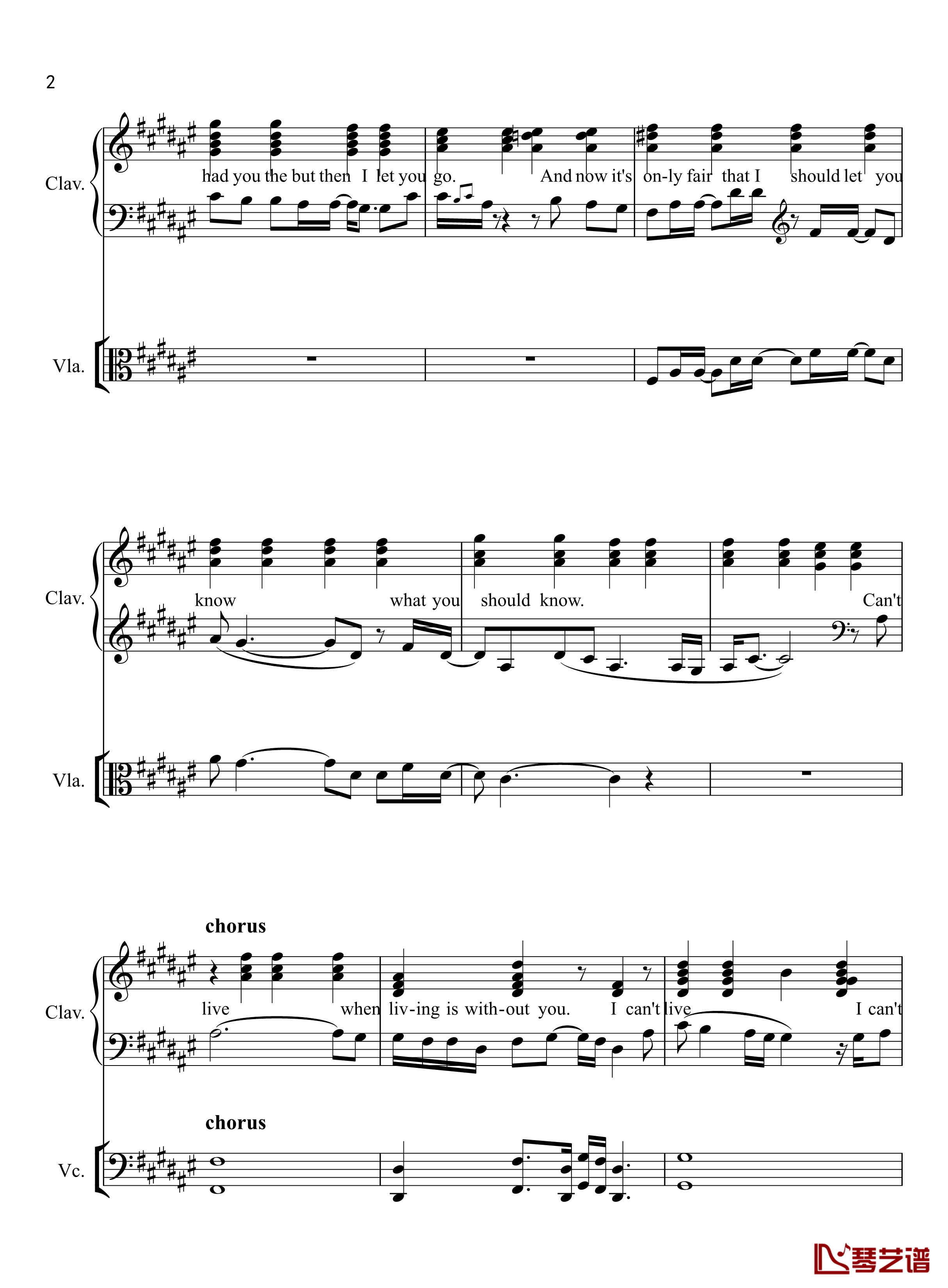 without you钢琴谱-Mariah Carey2