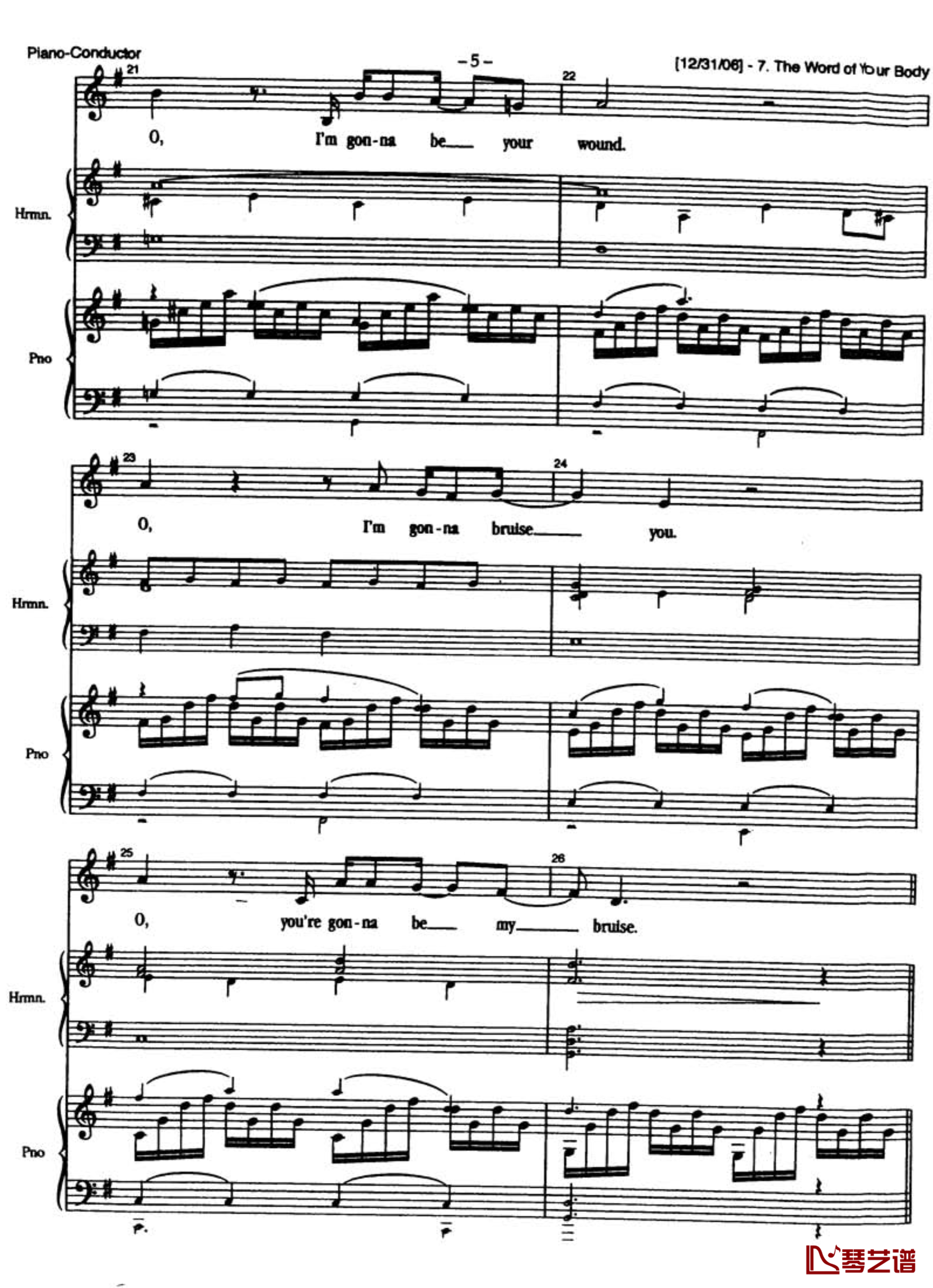 The word of your body钢琴谱-Duncan Sheik5