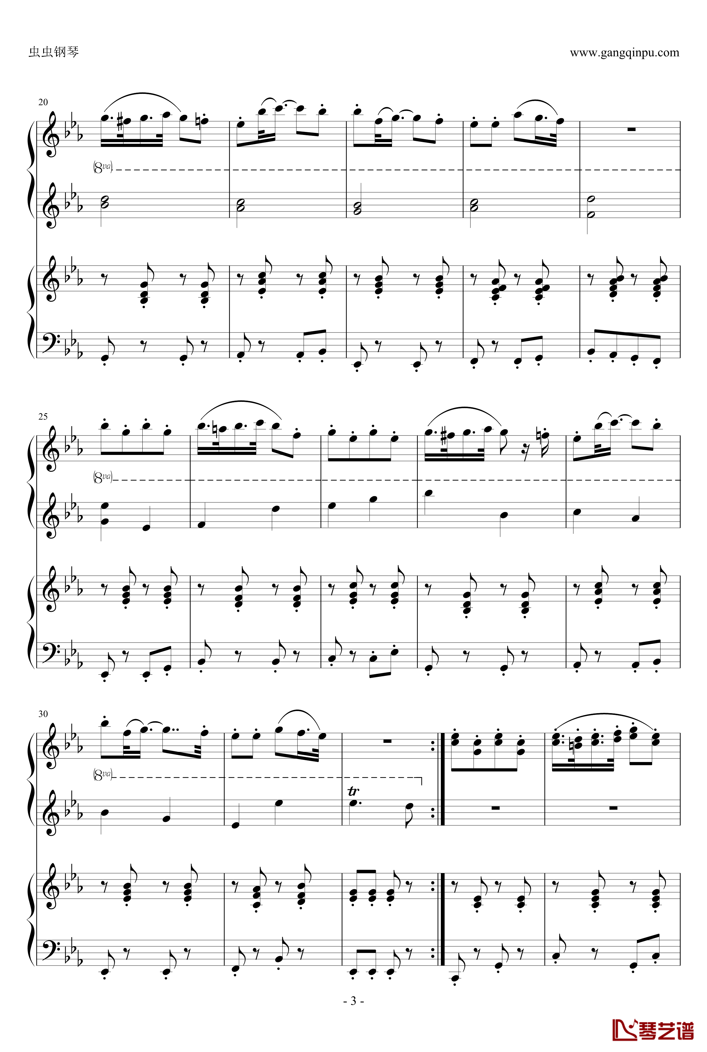 卡农兔子舞钢琴谱-融合精编-DrHope3