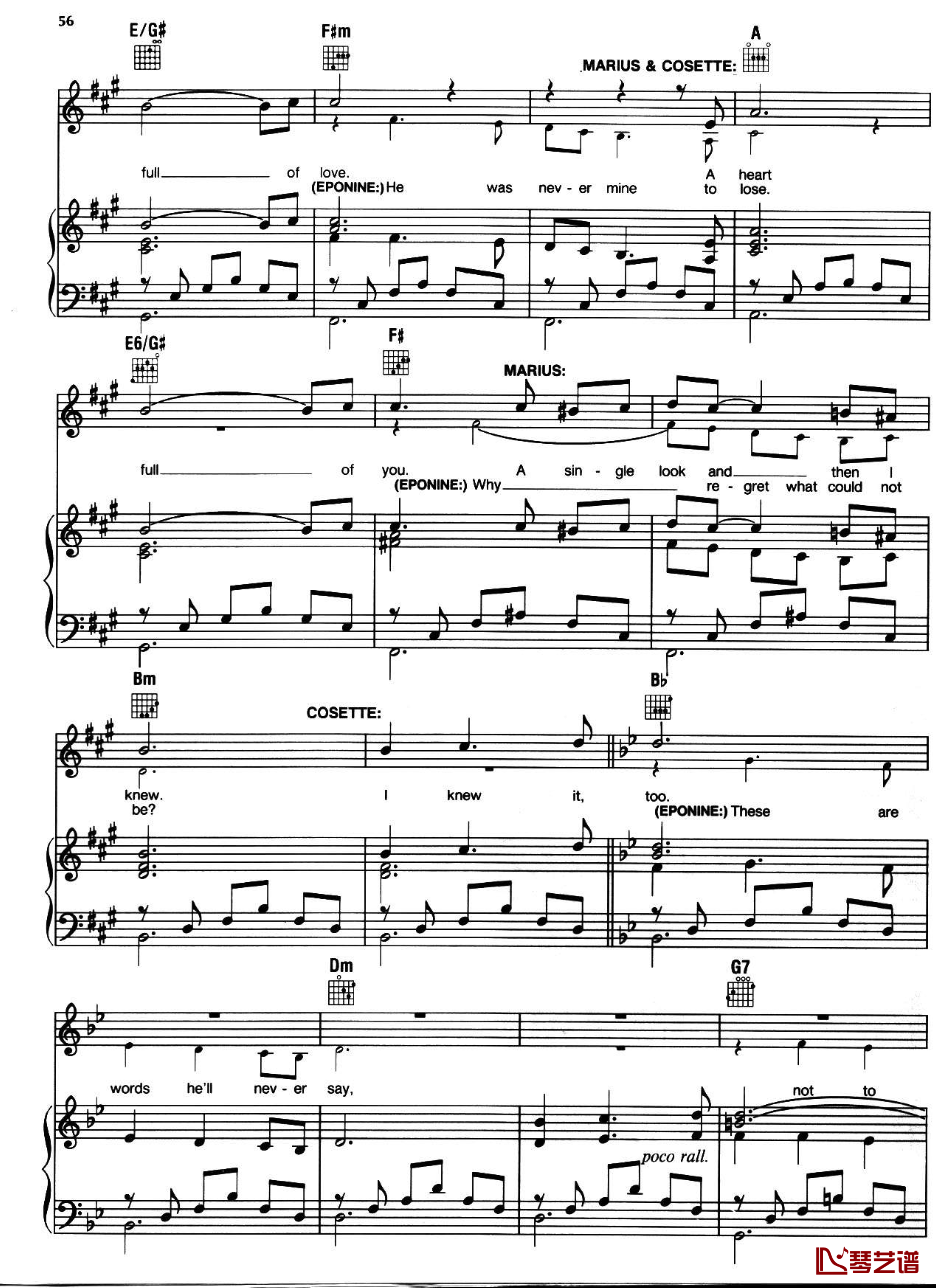 悲惨世界弹唱谱全集钢琴谱-Les Miserables57