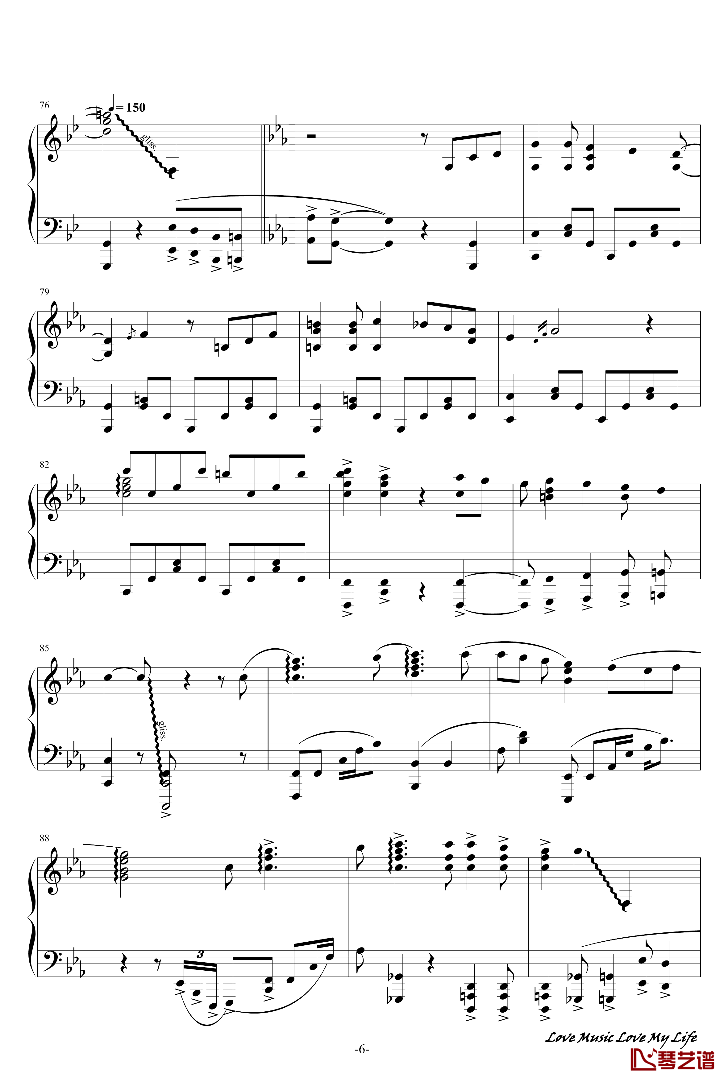 触手猴72首动漫名曲连弹钢琴谱-part 16