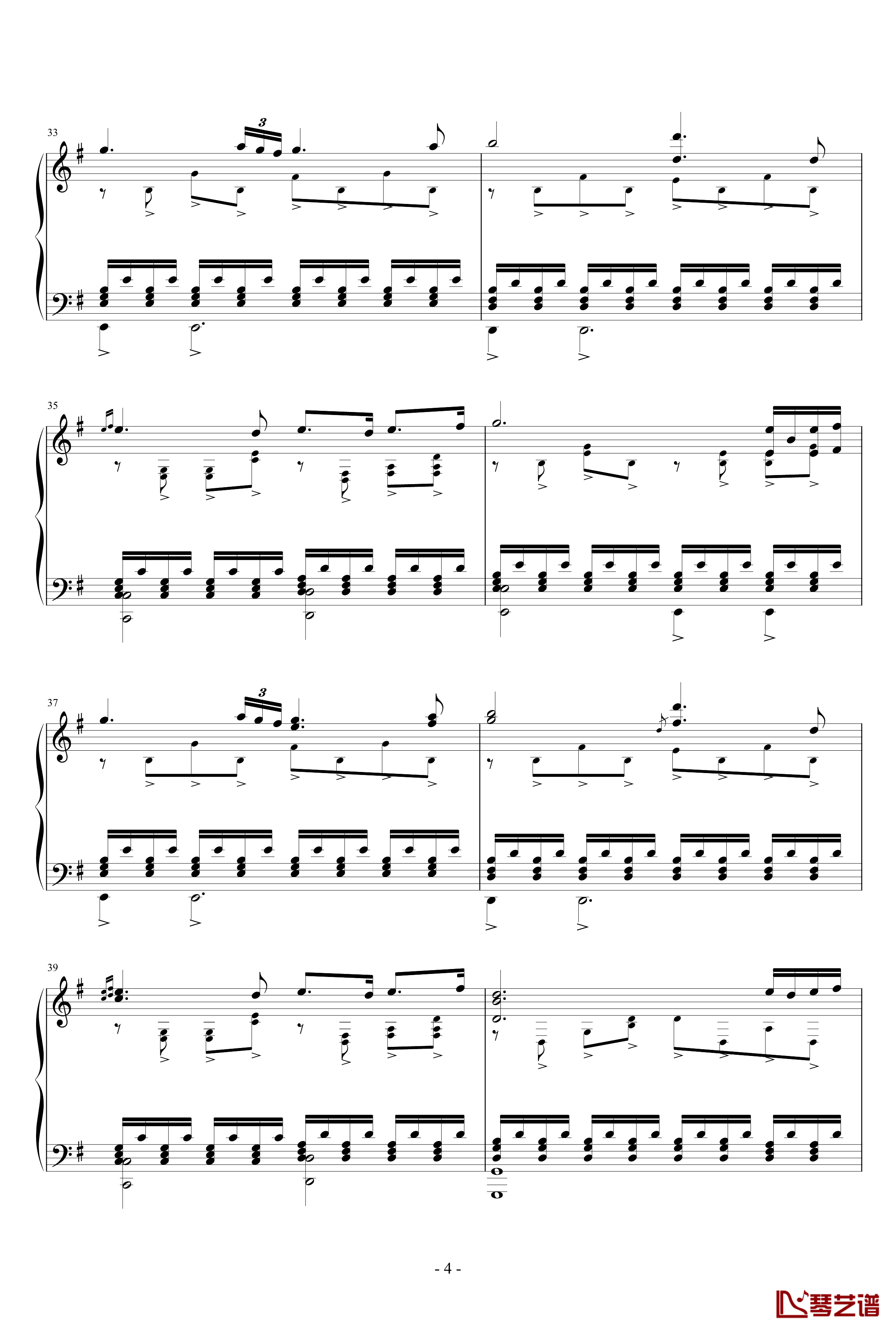 Piano ambientMoonGlow -Lunalight style钢琴谱-Akito4