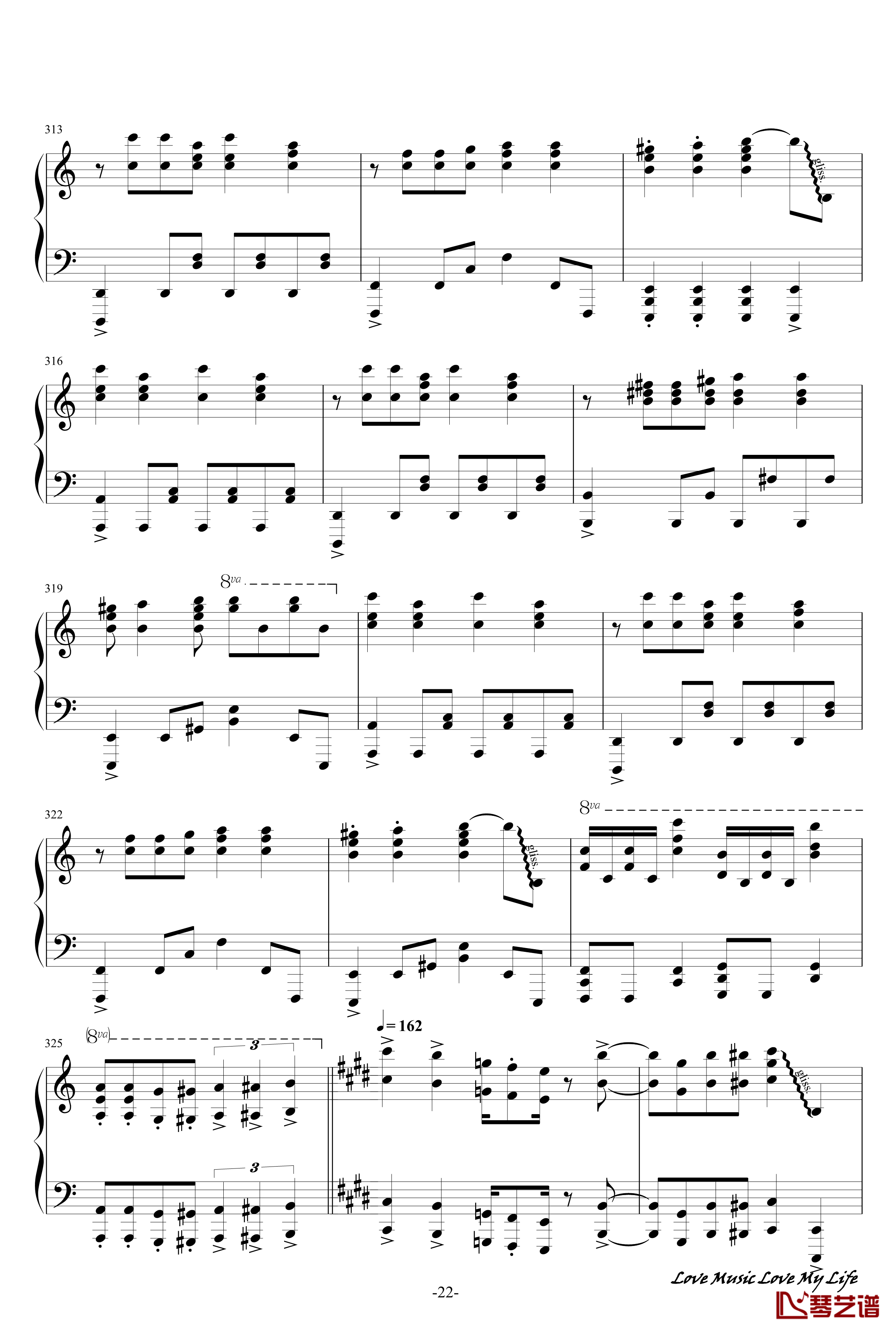 触手猴72首动漫名曲连弹钢琴谱-part 122