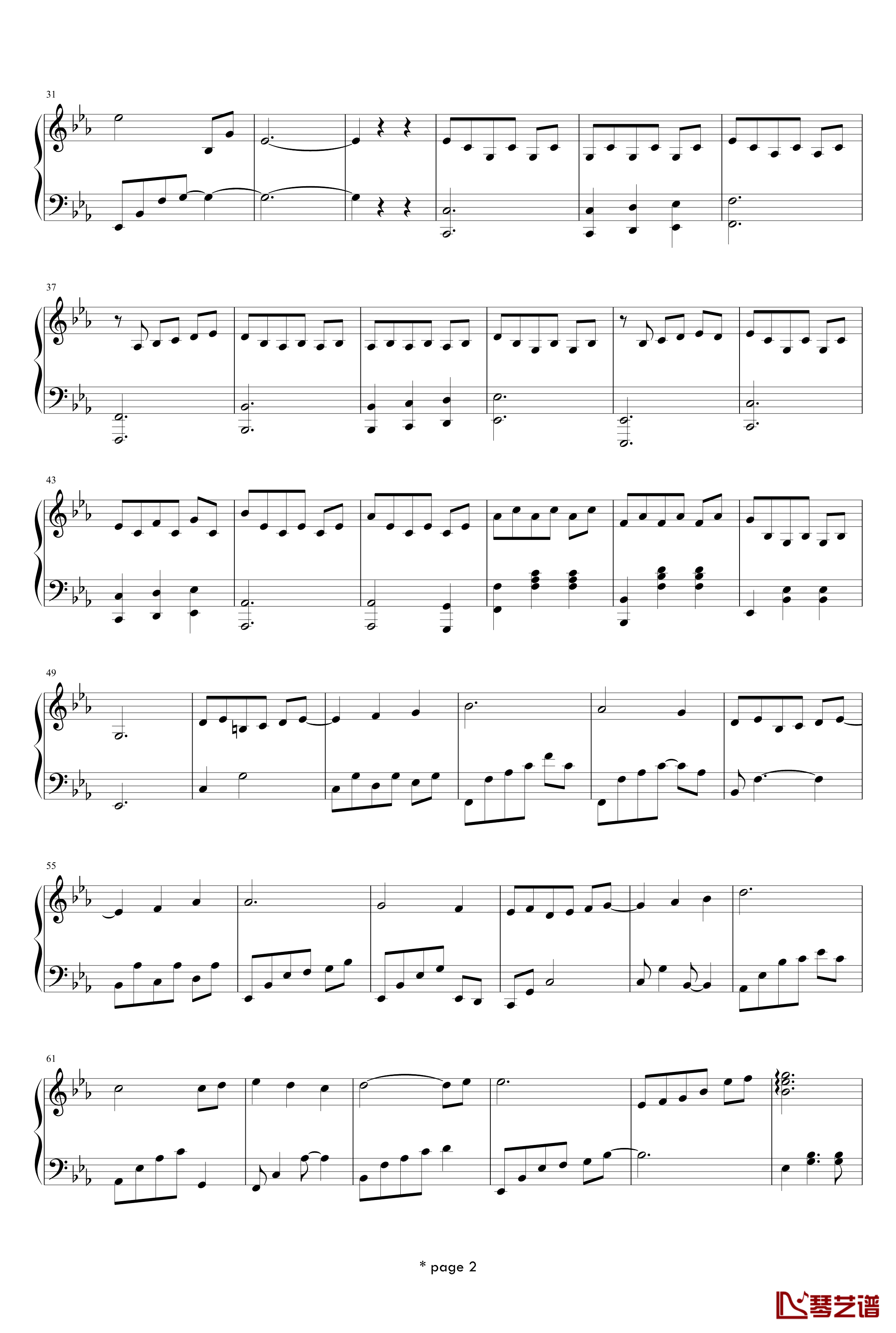 waltz in the eveing glow钢琴谱-世界名曲2