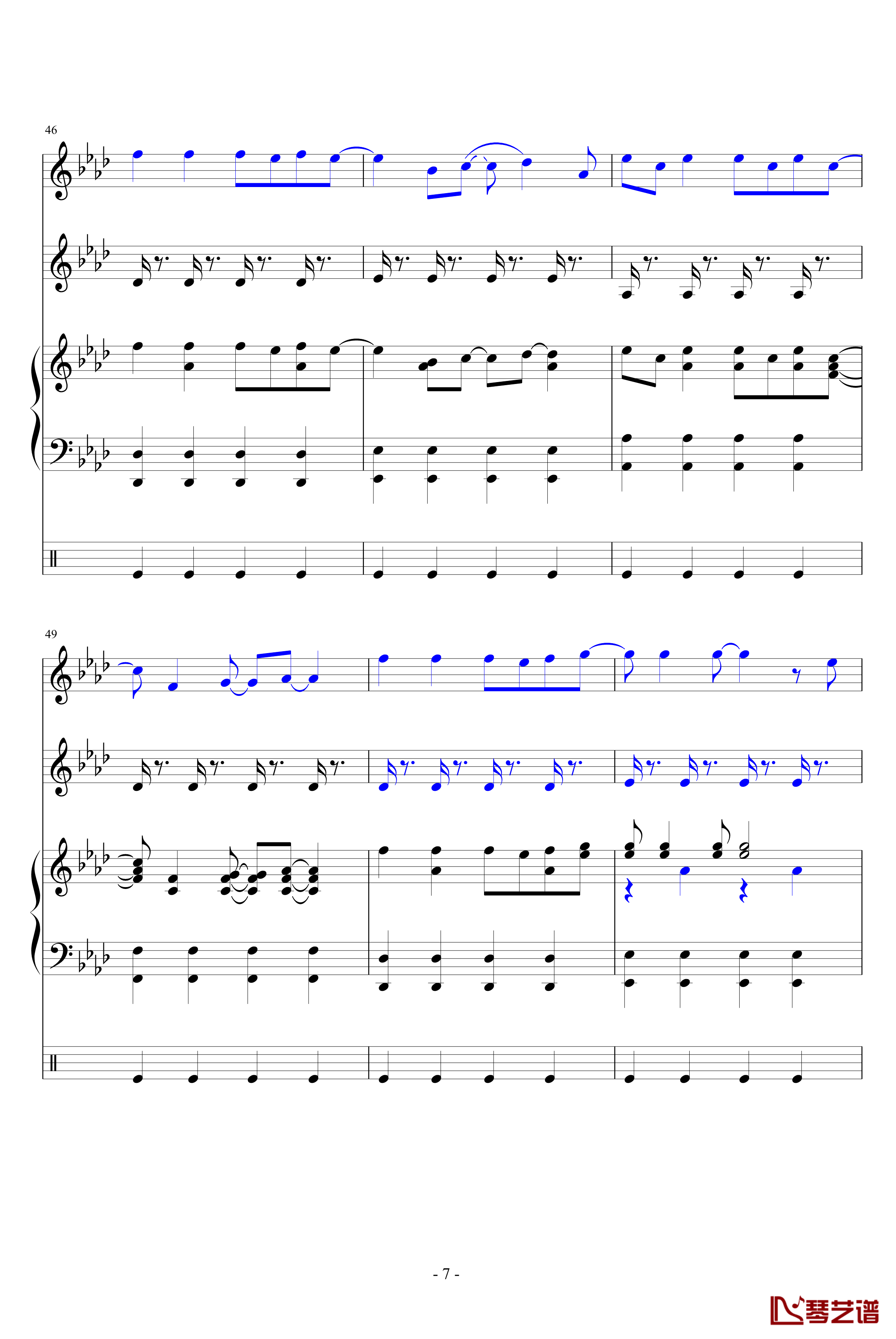 viva la vida钢琴谱-coldplay7