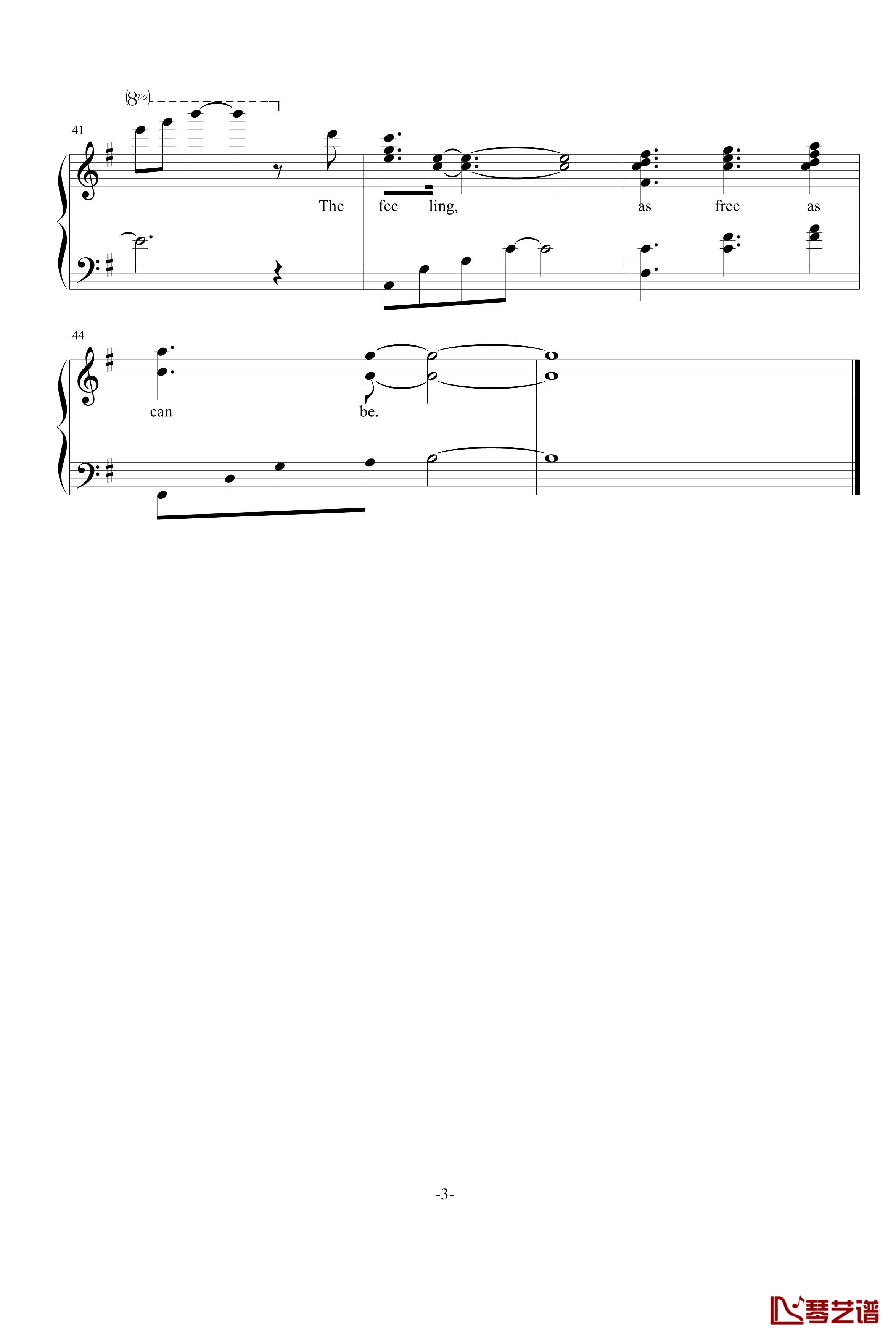 带给内里的感受钢琴谱-Bring Out The Feeling From Inside-每一天3