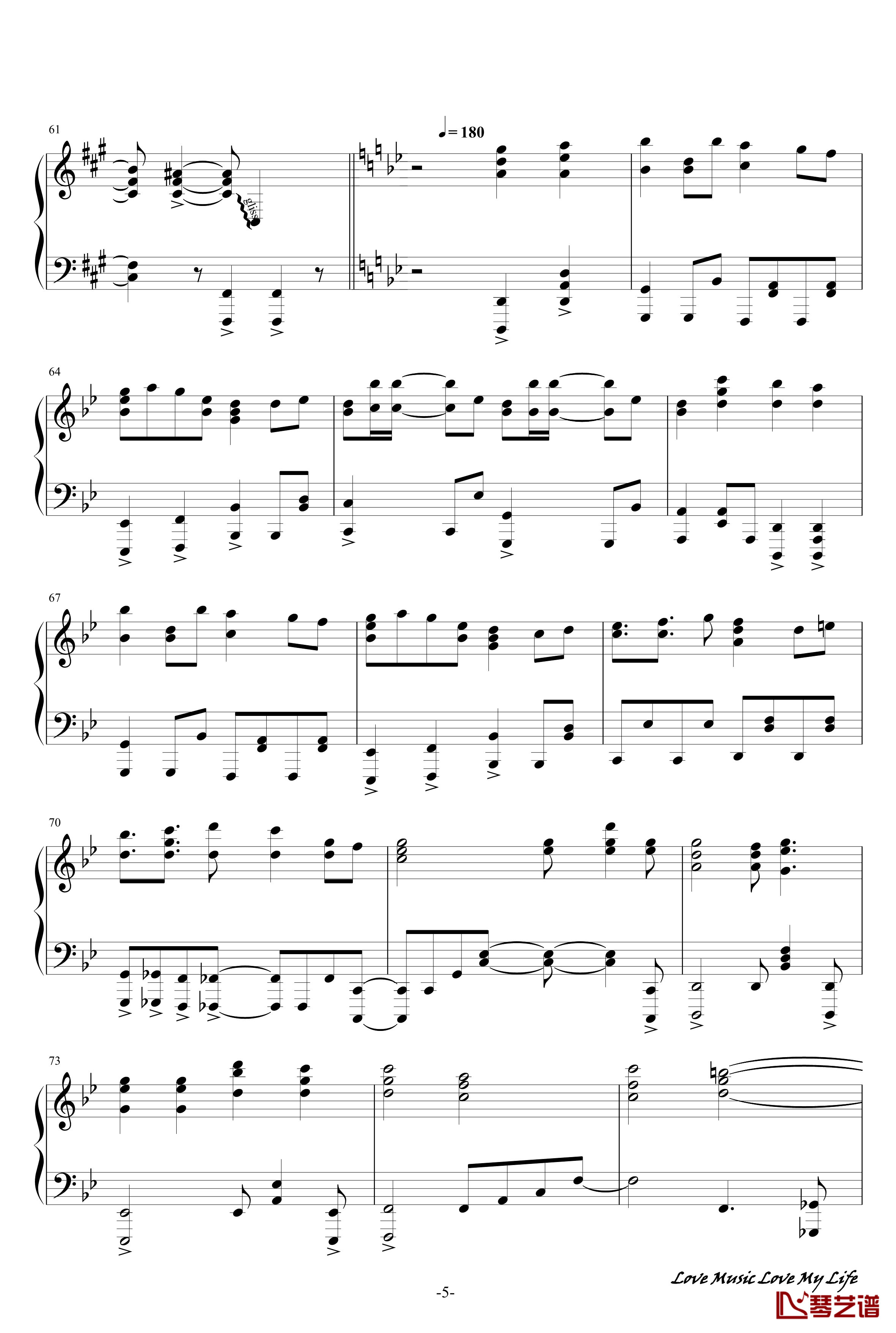 触手猴72首动漫名曲连弹钢琴谱-part 15