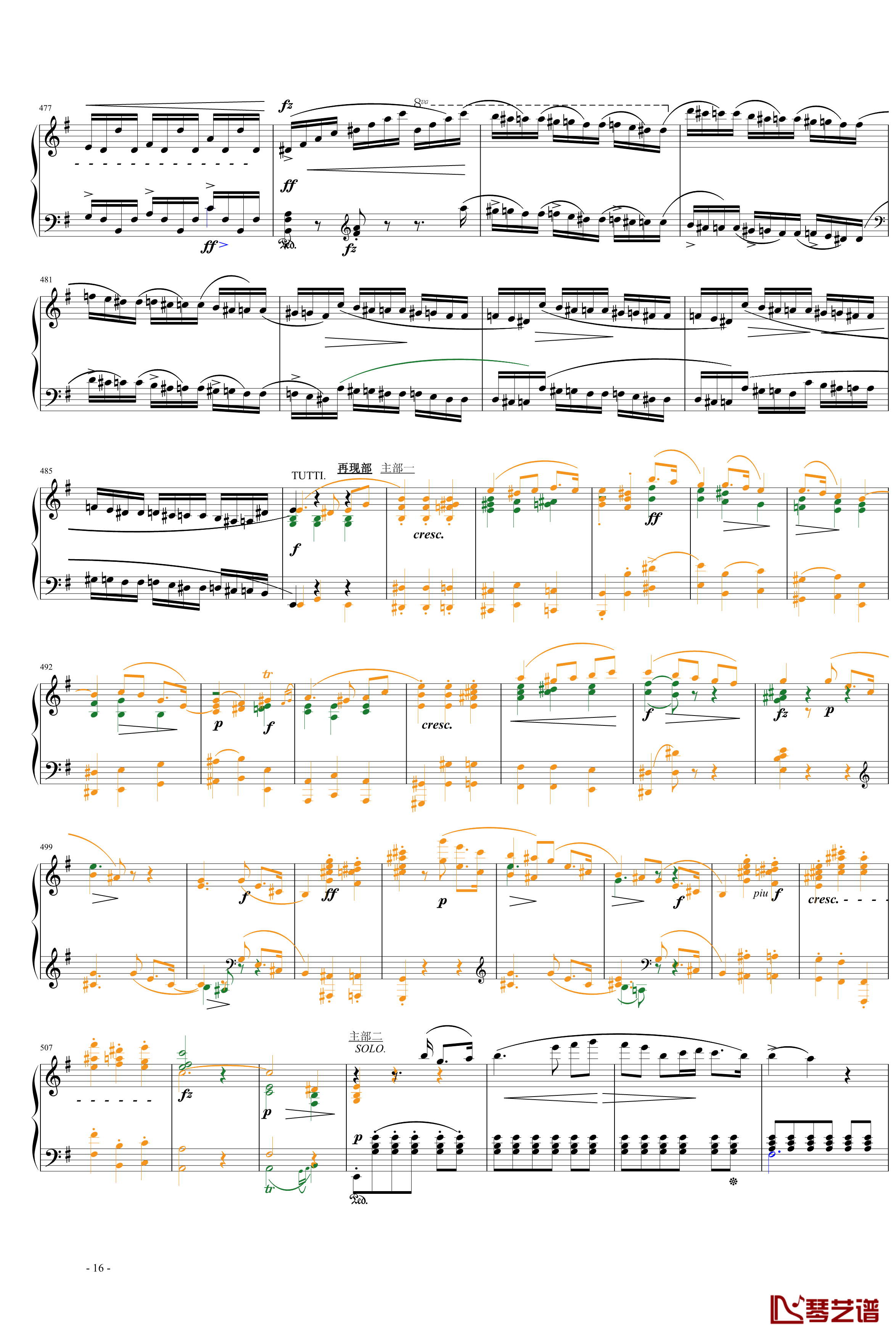 e小调第一钢琴协奏曲第一乐章钢琴谱-肖邦-chopin16