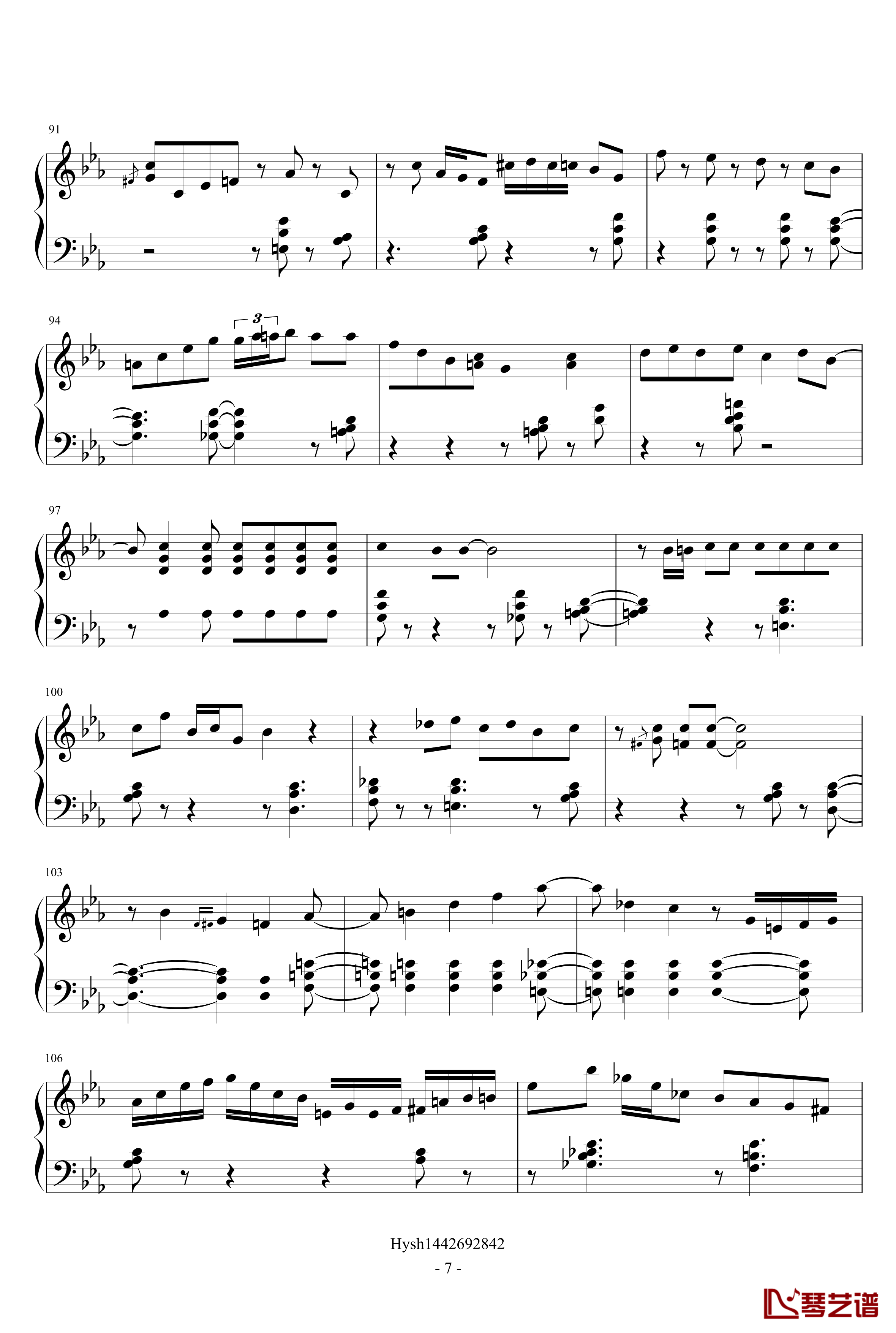 Teach me tonight钢琴谱-爵士练习曲-She amp amp Him7