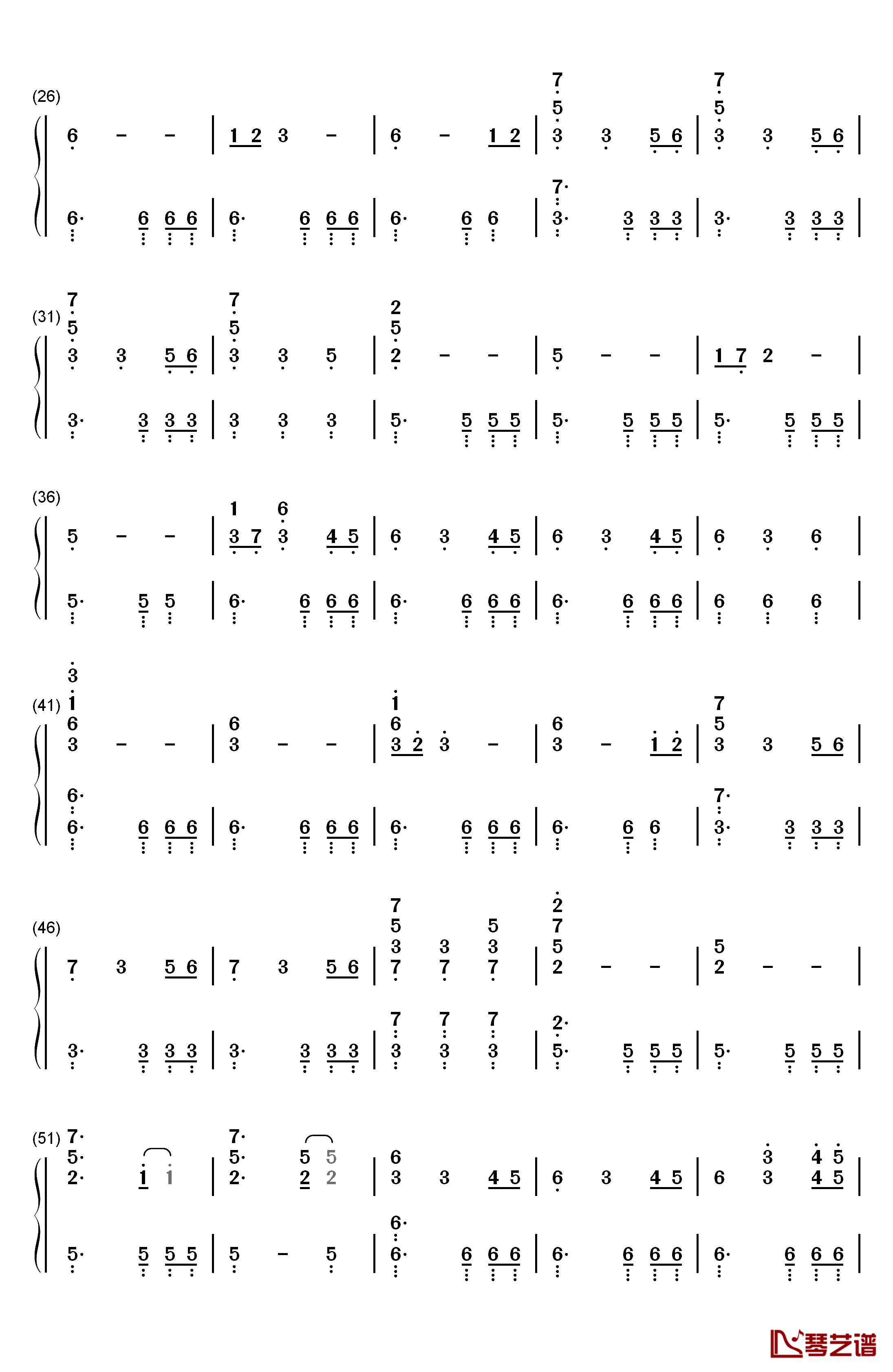 权力的游戏钢琴简谱-数字双手-Ramin Djawadi2