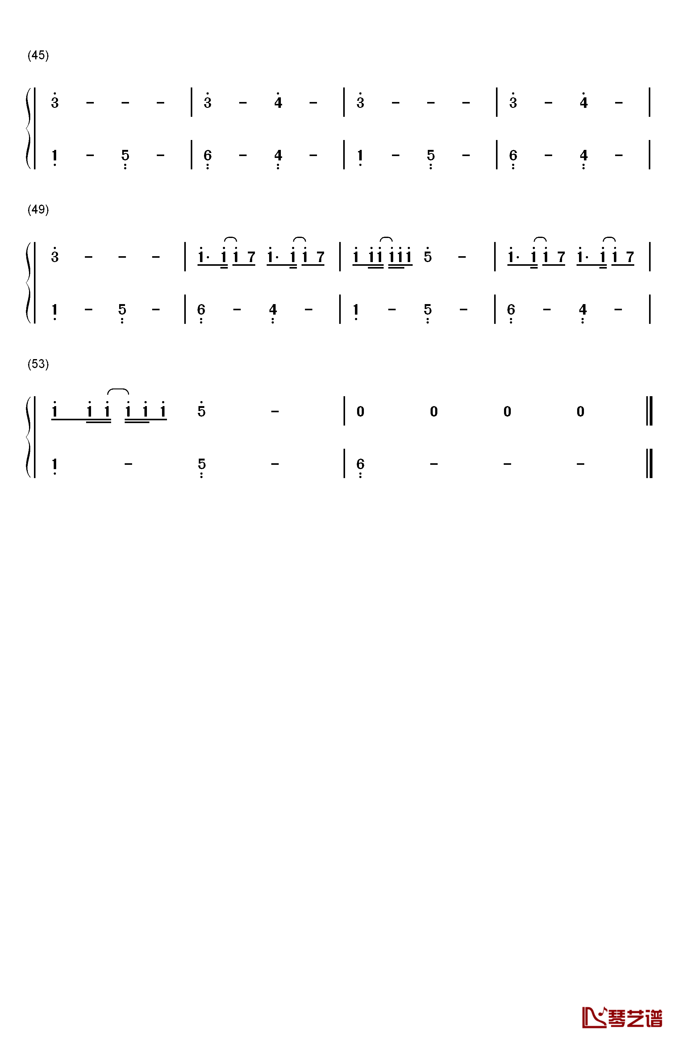International Love钢琴简谱-数字双手-Pitbull3