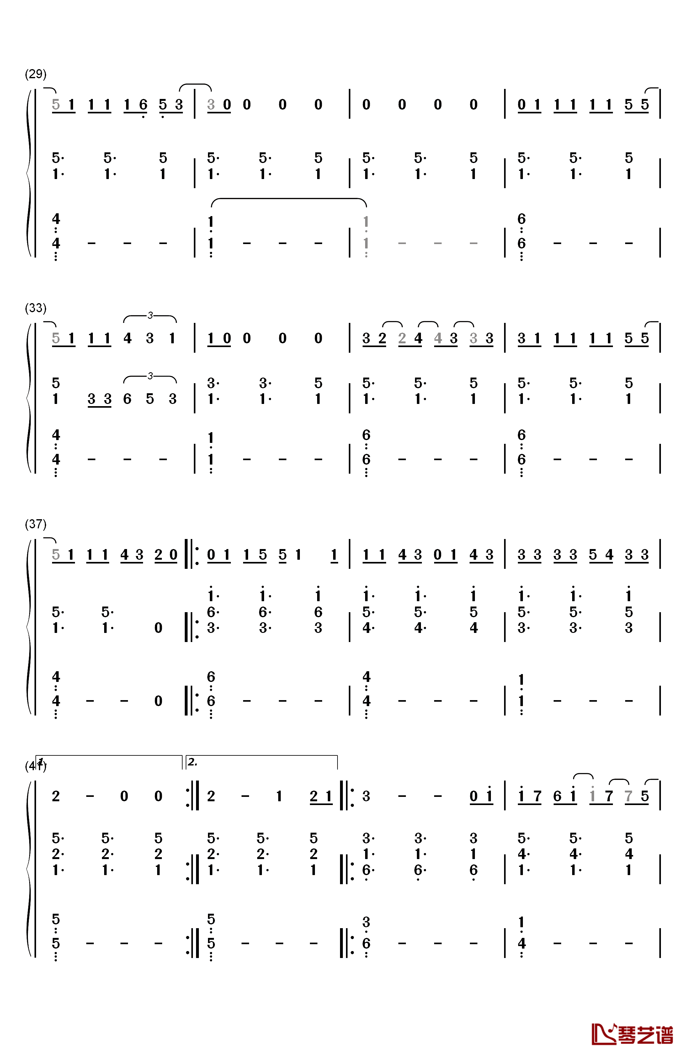 When We're Old钢琴简谱-数字双手-Ieva Zasimauskaitè3