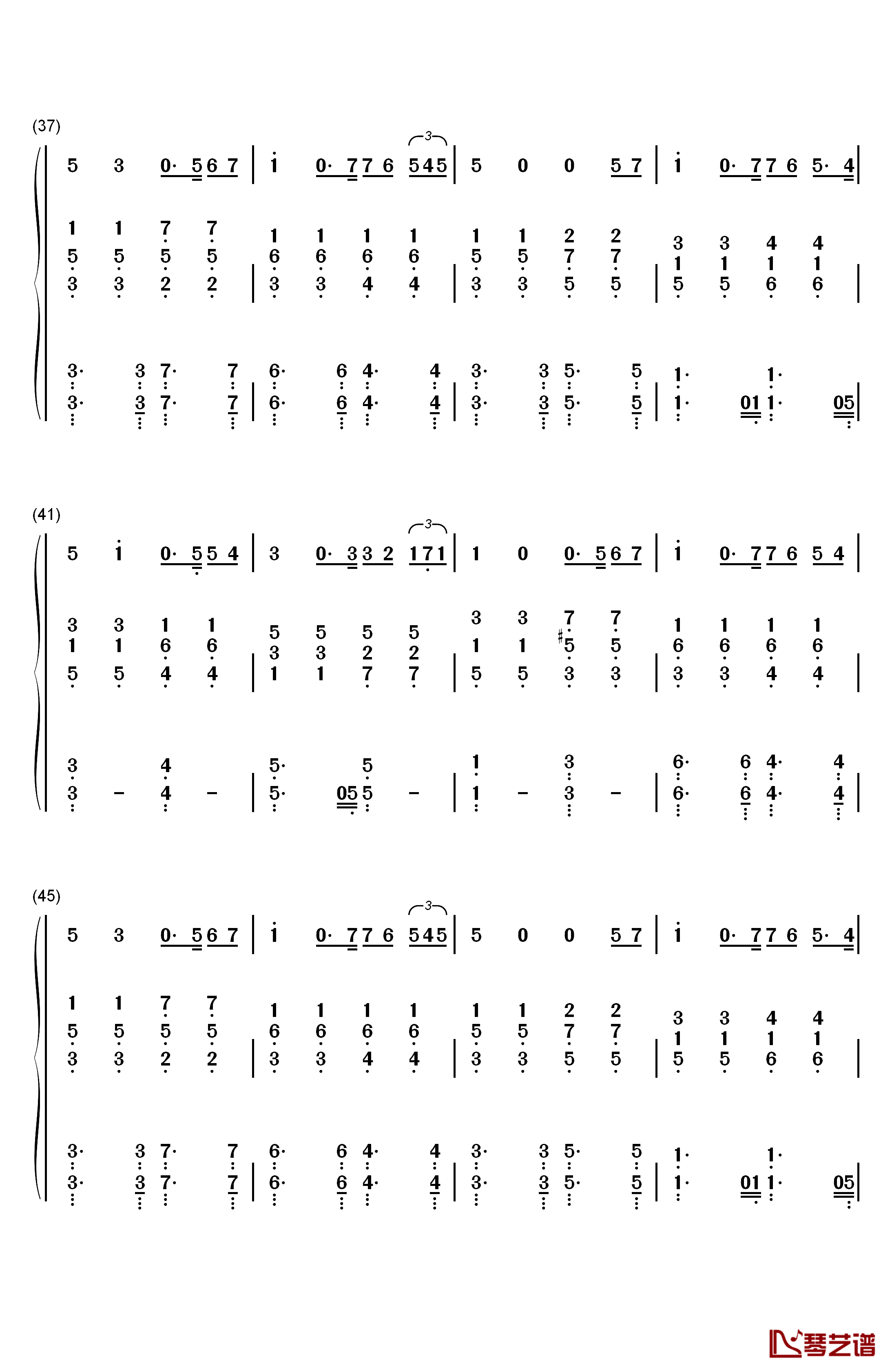 You Raise Me Up钢琴简谱-数字双手-Westlife4