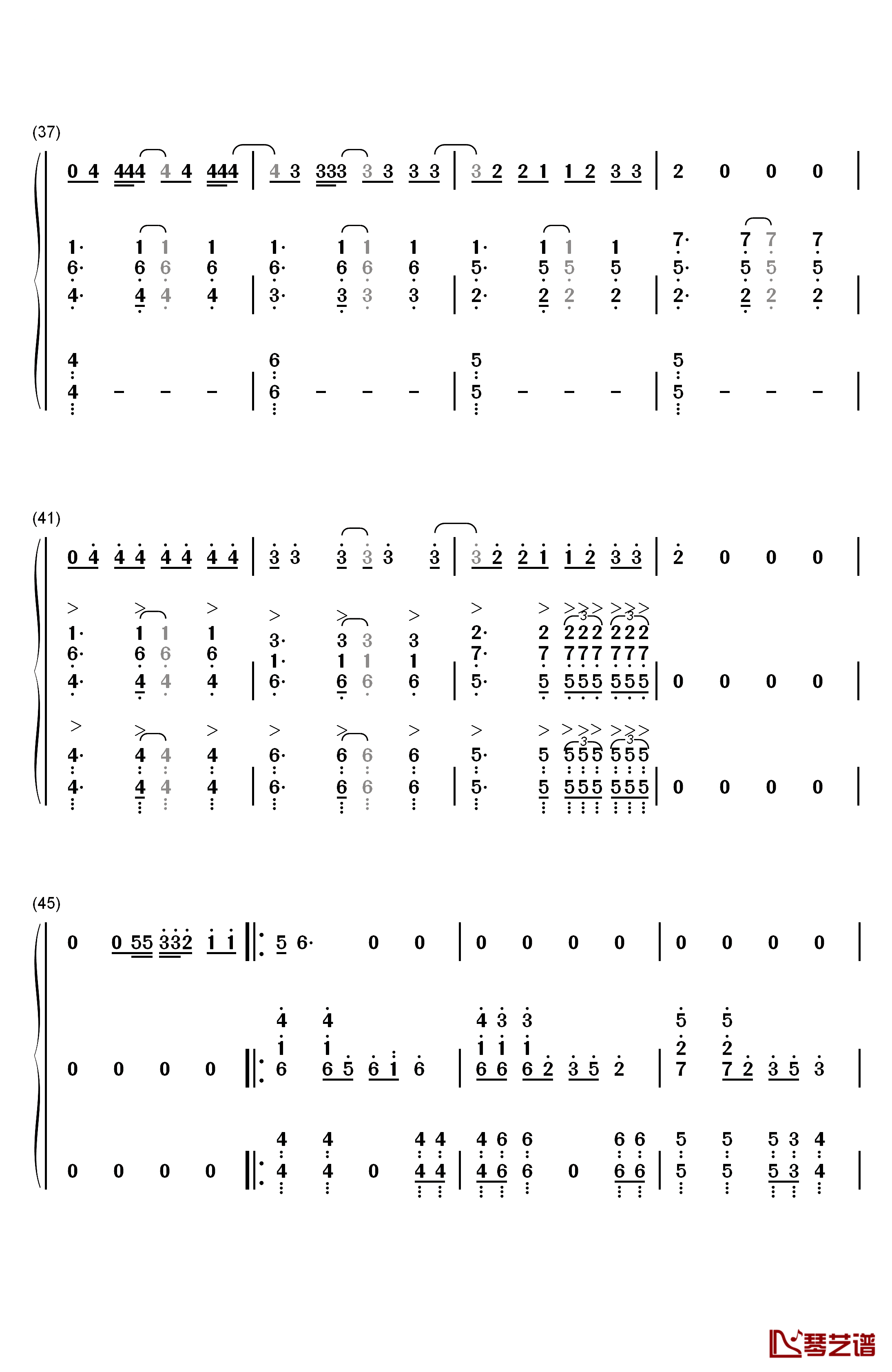 Middle of the Night钢琴简谱-数字双手-The Vamps Martin Jensen4