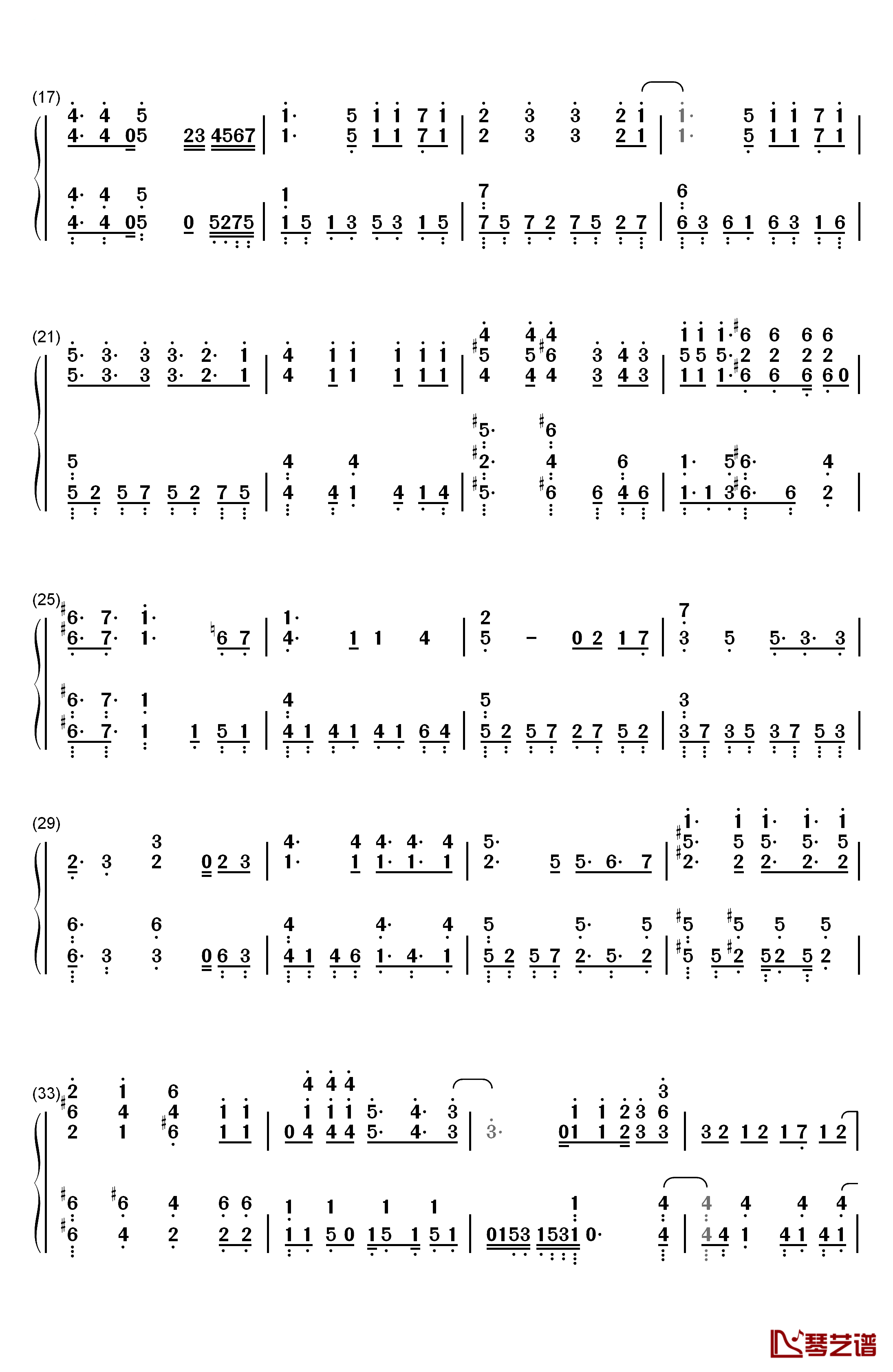 Tomorrow钢琴简谱-数字双手-Machico2