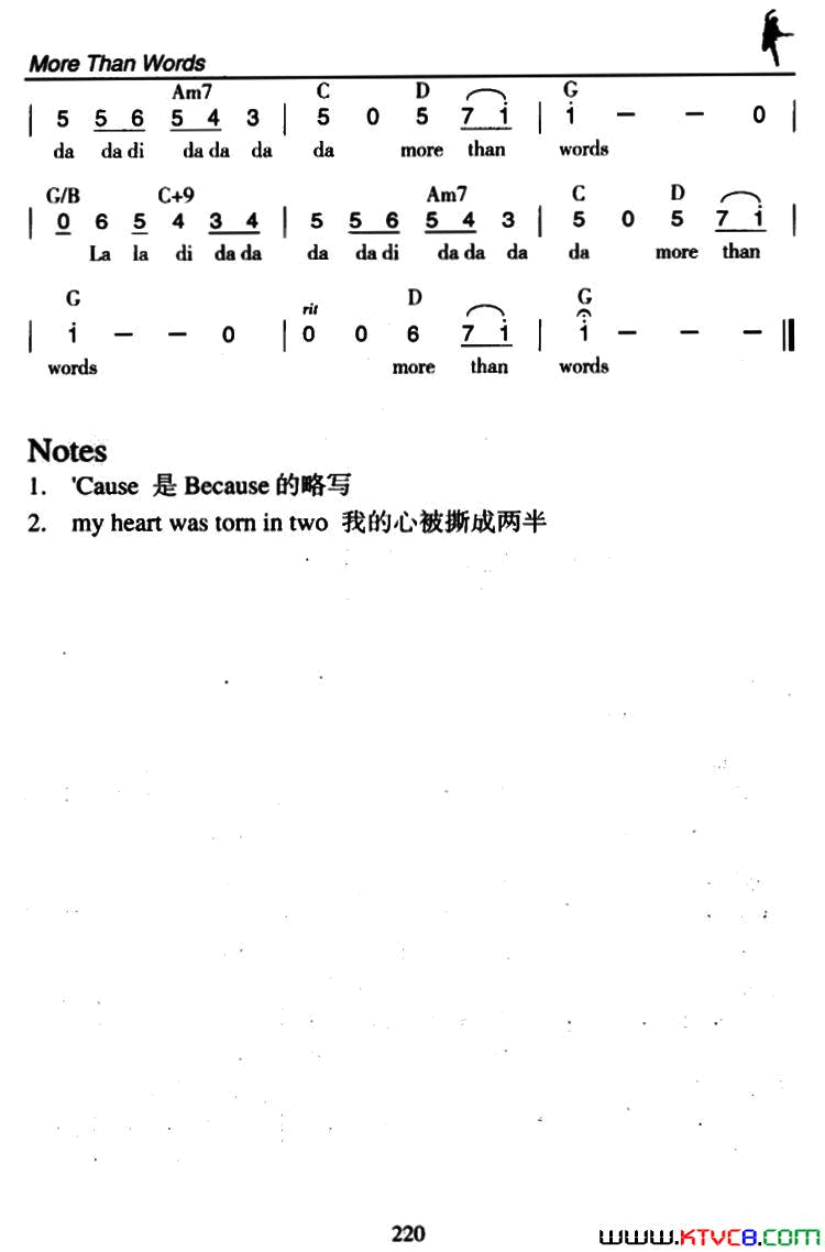 MorethanWords胜于言语More than Words胜于言语简谱1