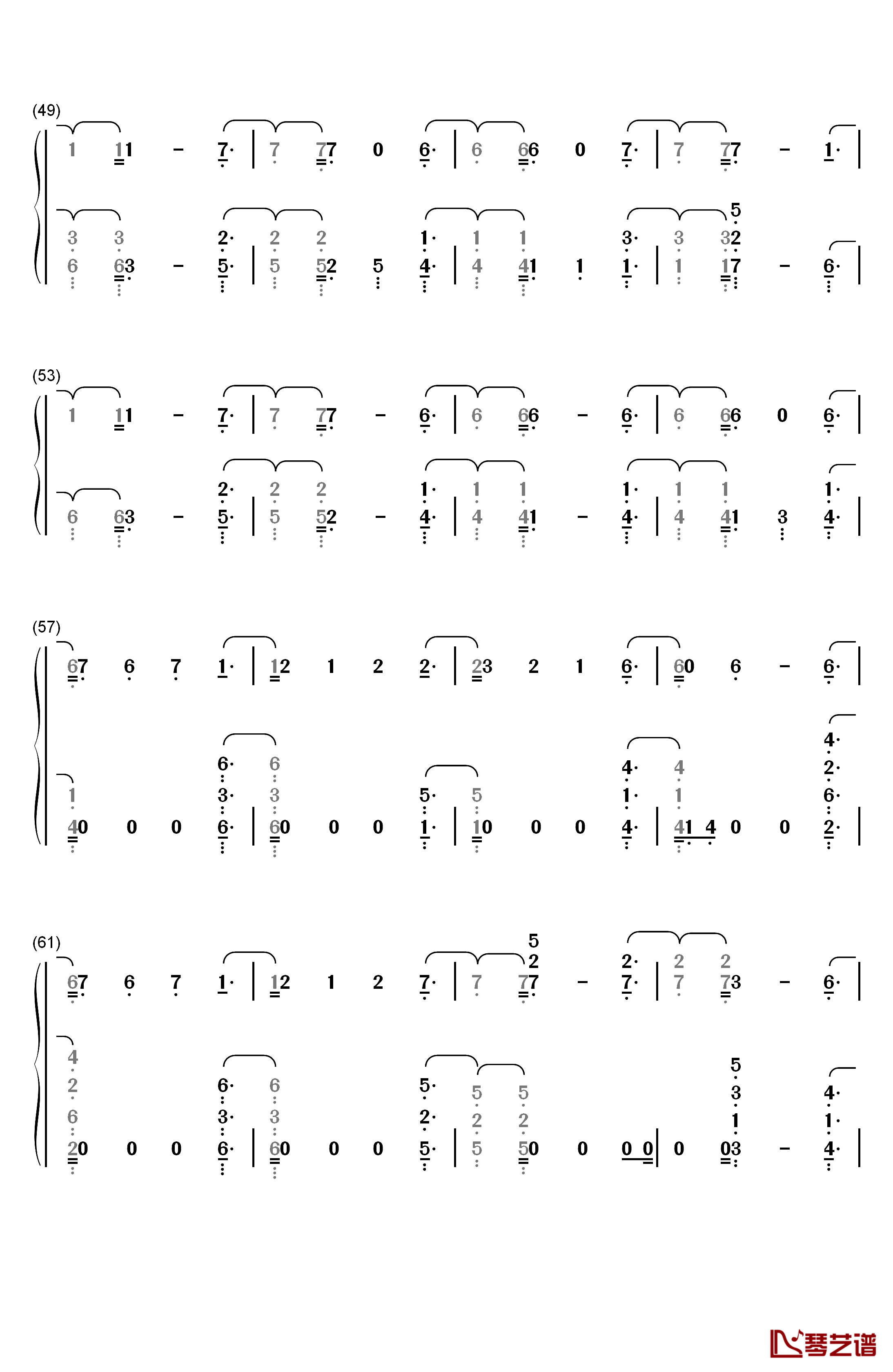 Ashes钢琴简谱-数字双手-Céline Dion4