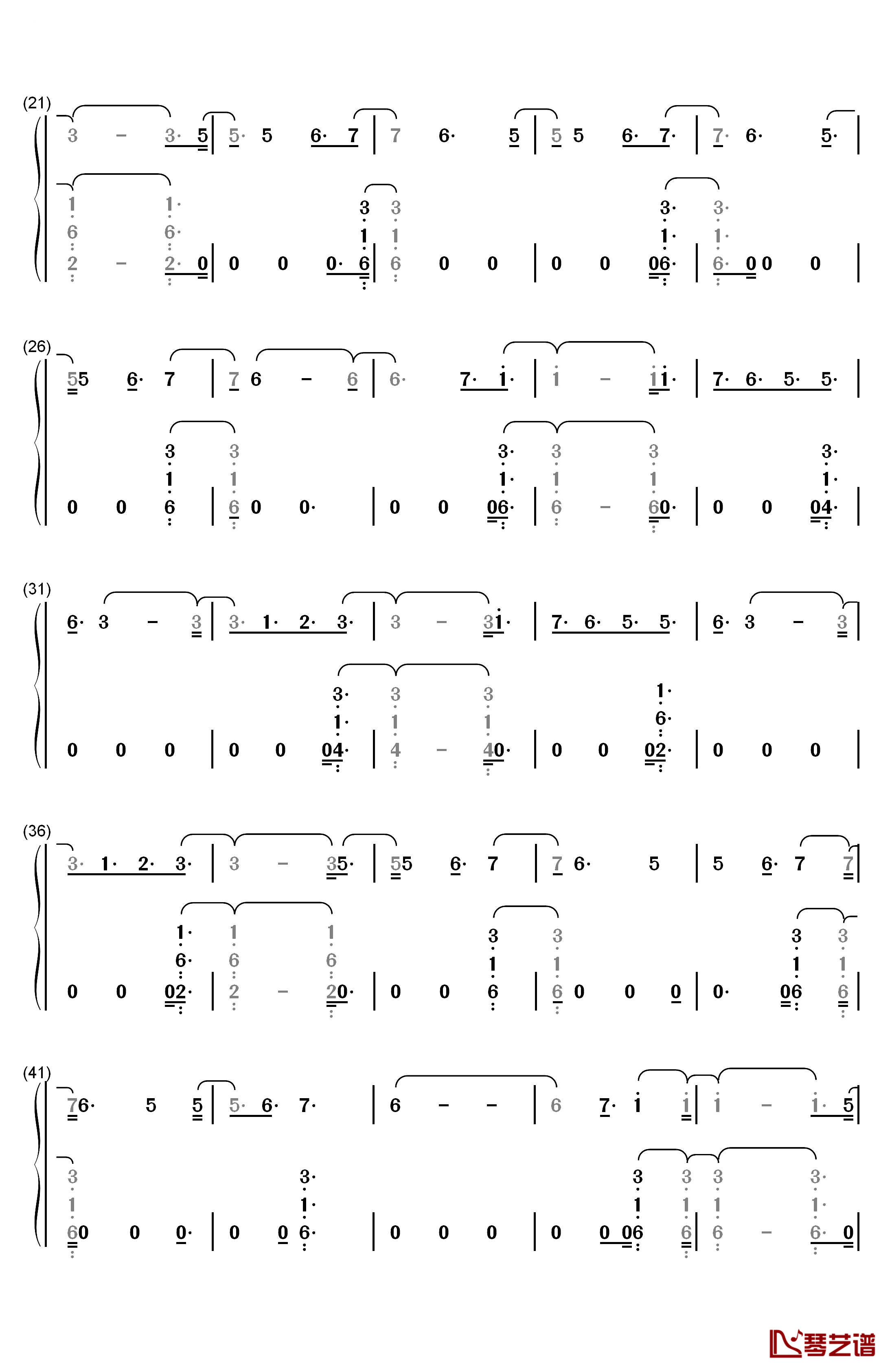 Witness钢琴简谱-数字双手-Katy Perry2