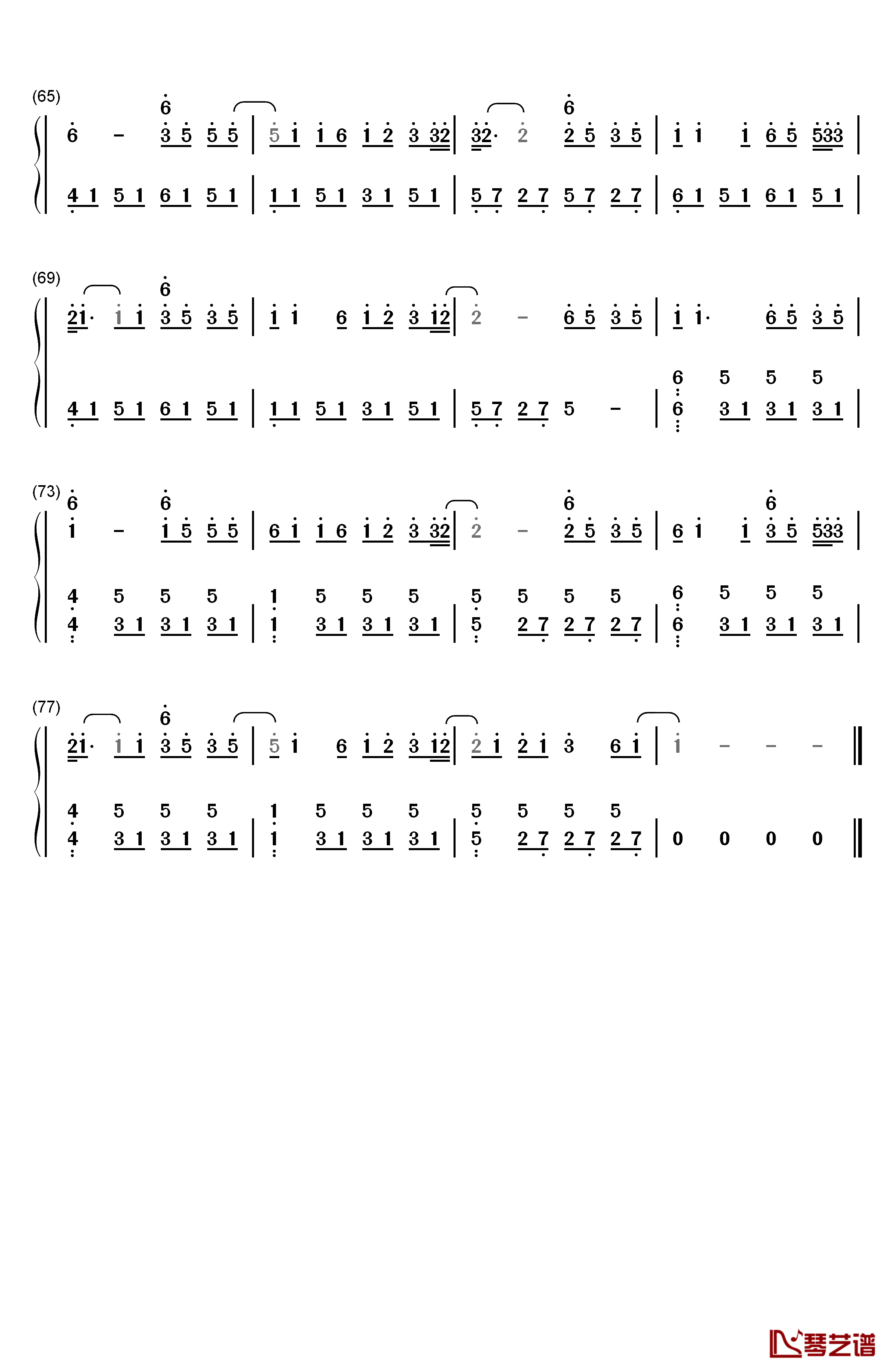Monsters钢琴简谱-数字双手-Katie Sky4