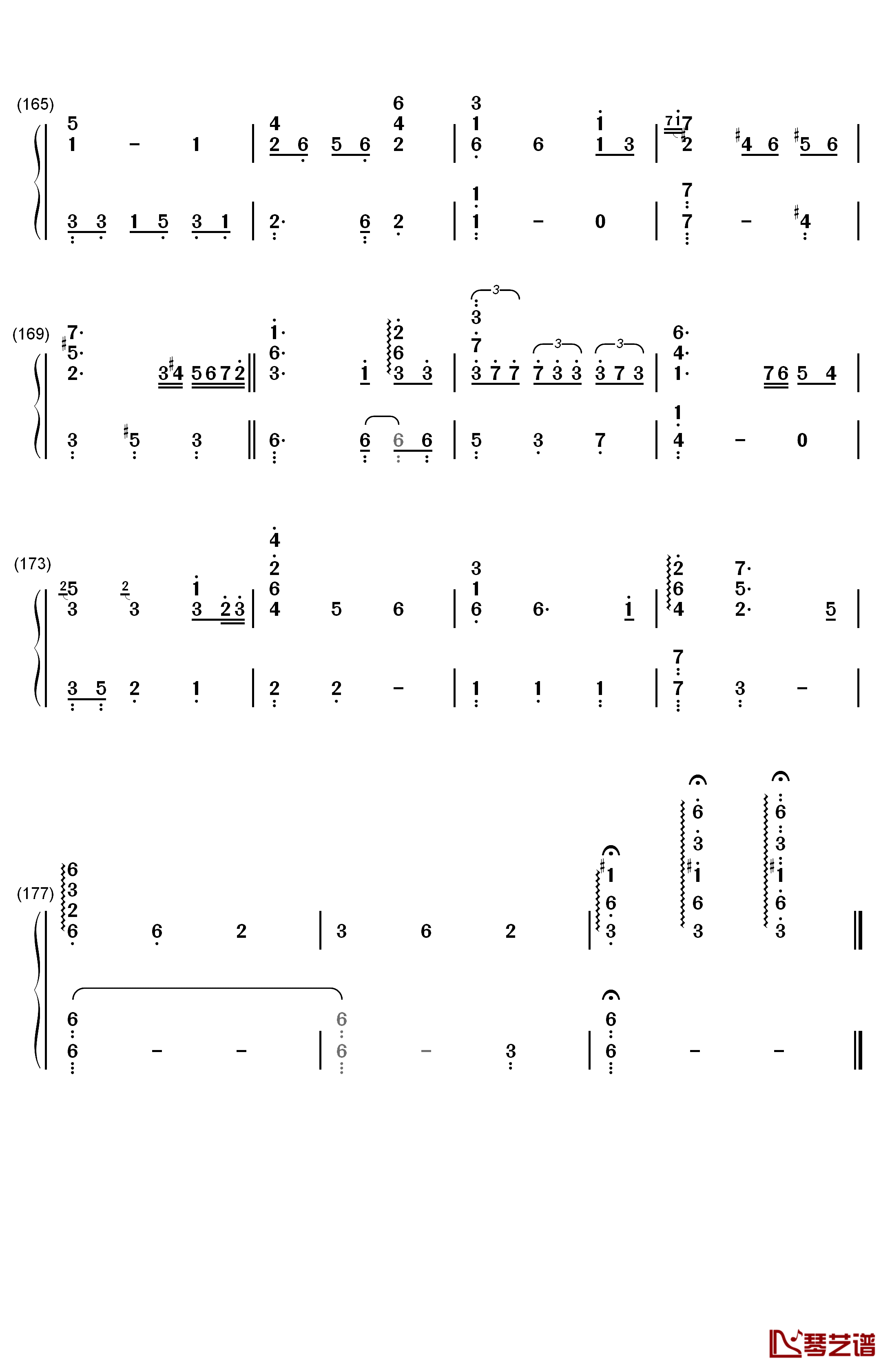 别了夏天钢琴简谱-数字双手-手嶌葵 宫崎骏9