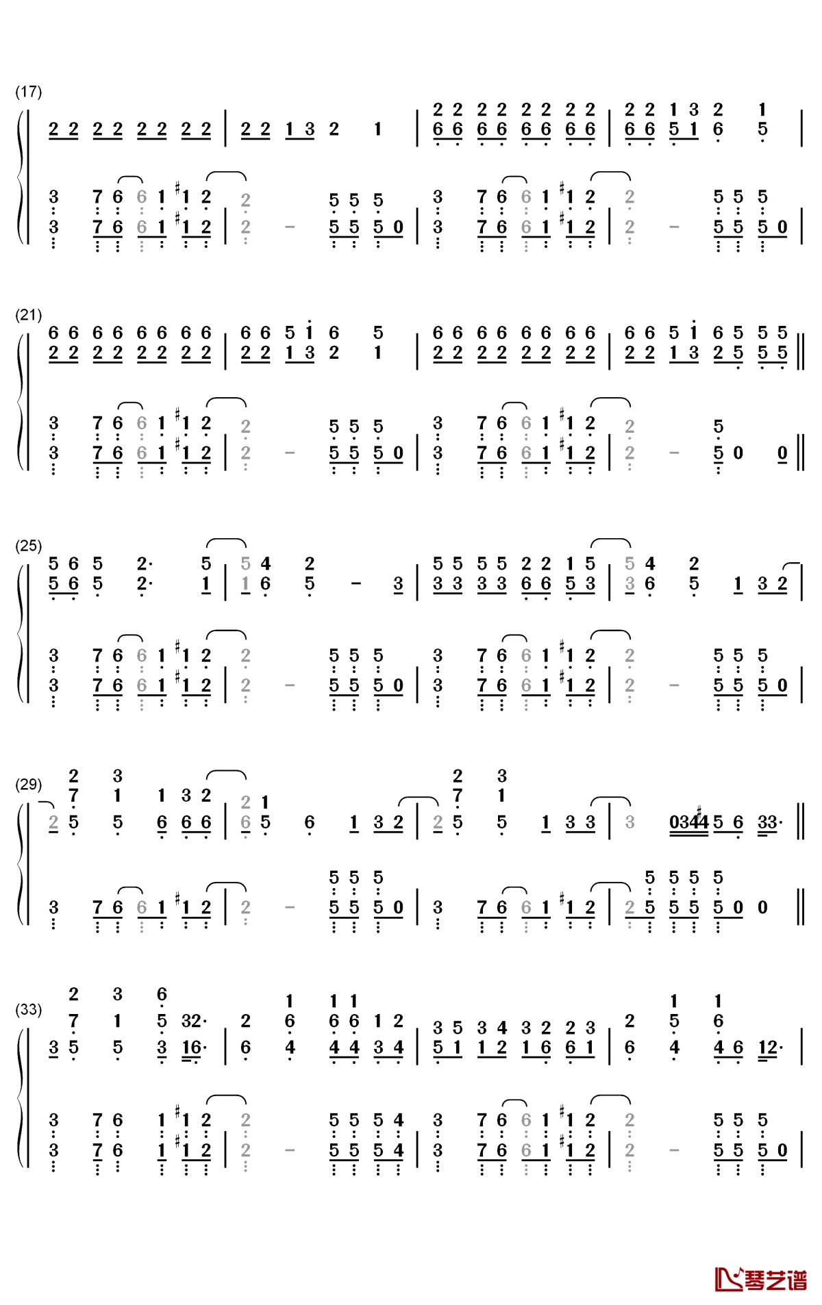 Sunday Best钢琴简谱-数字双手-Surfaces2