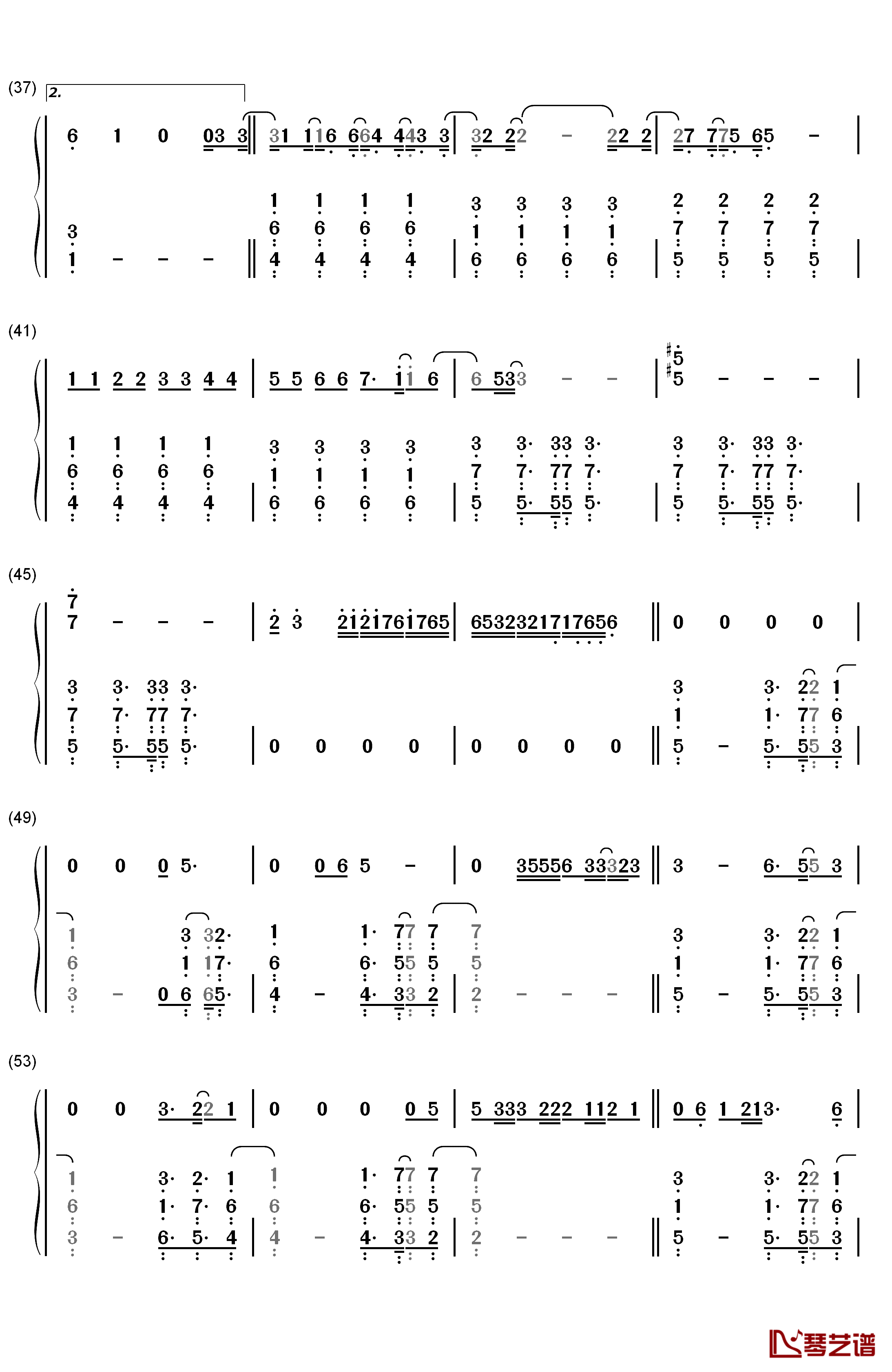 Nobody Love钢琴简谱-数字双手-Tori Kelly3