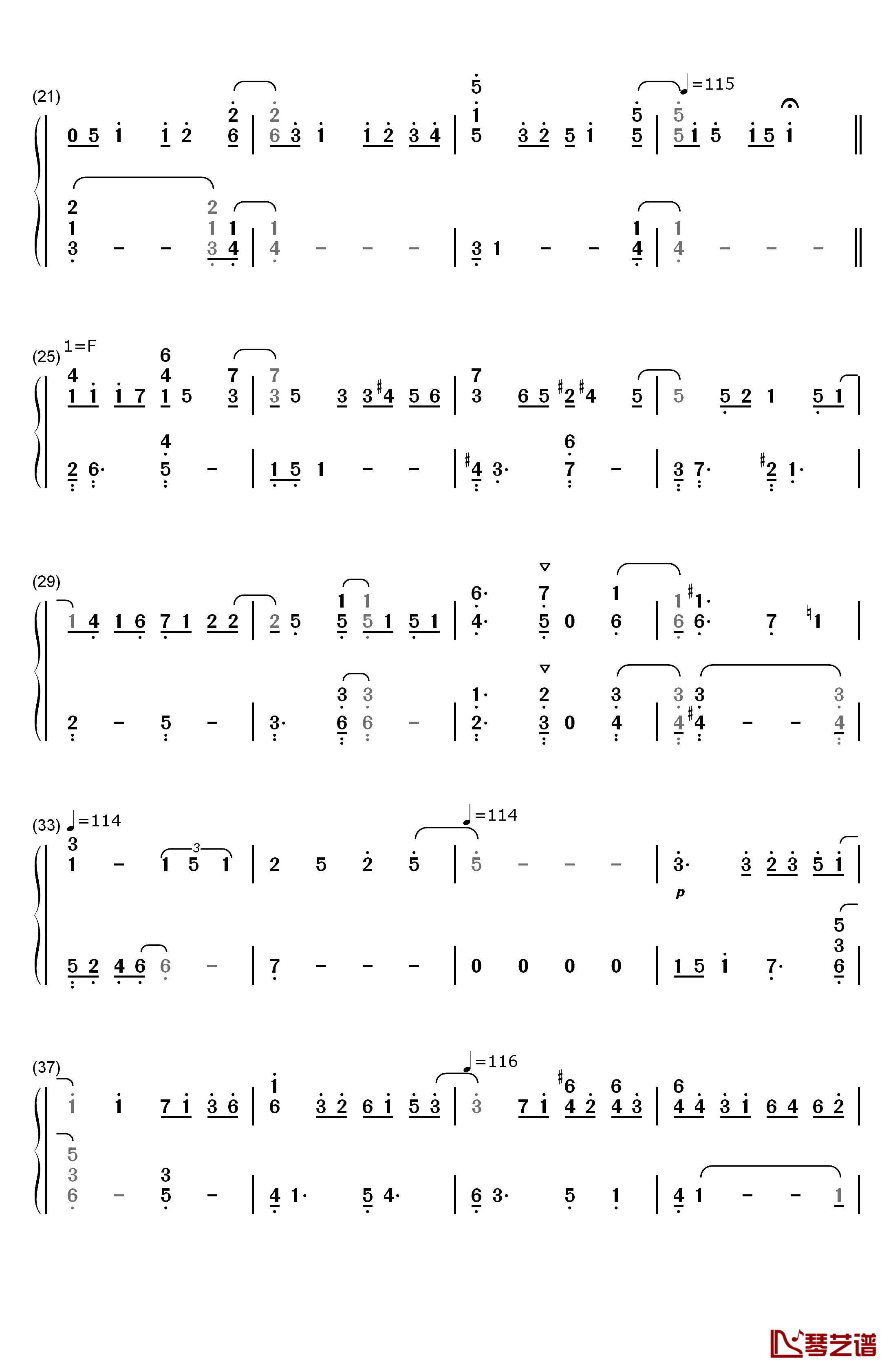 My Sweet Valentine钢琴简谱-数字双手-藤崎诗织2