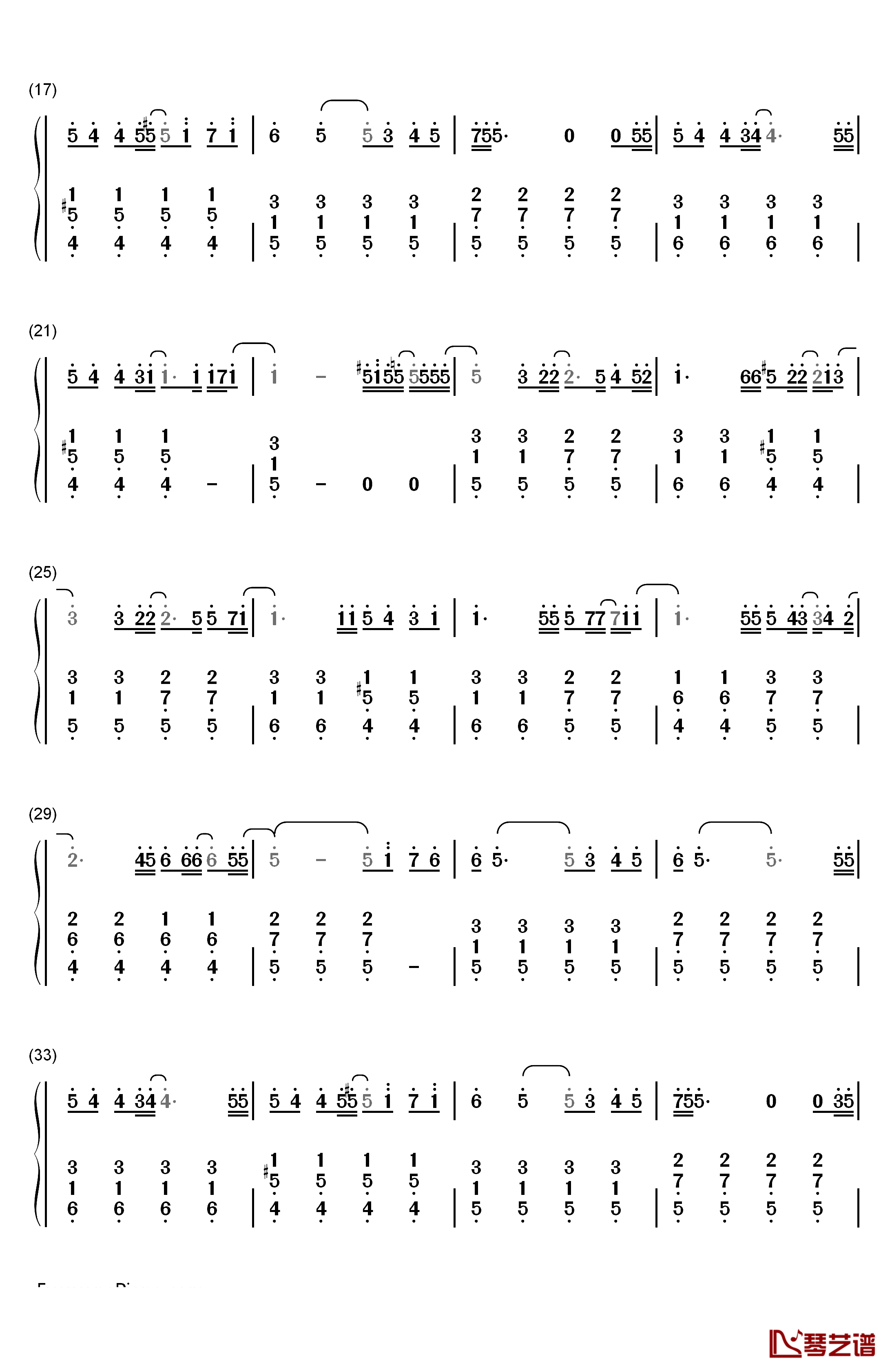 Love Story钢琴简谱-数字双手-LYn2