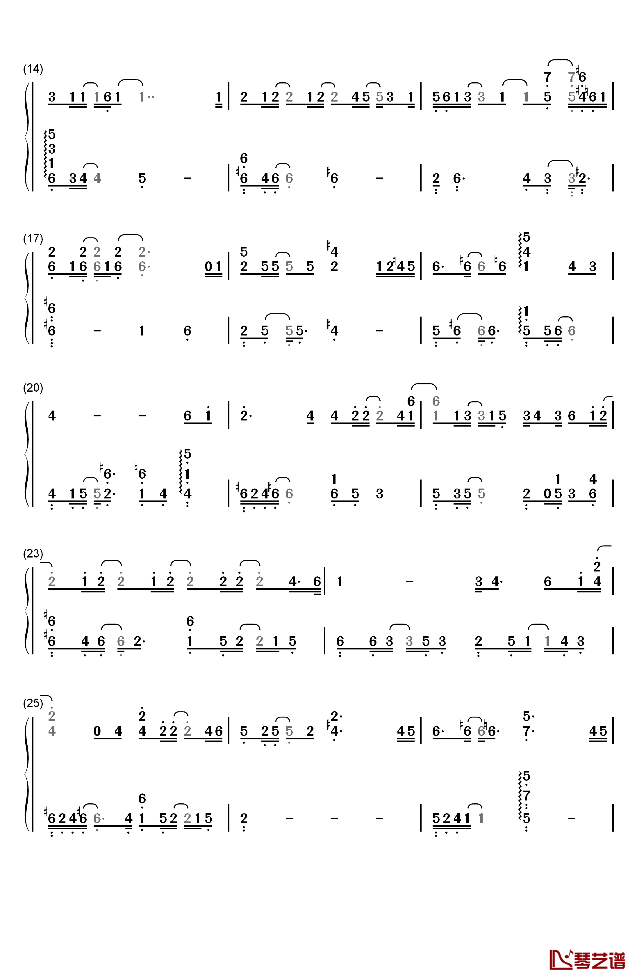 Sing for You钢琴简谱-数字双手-EXO2