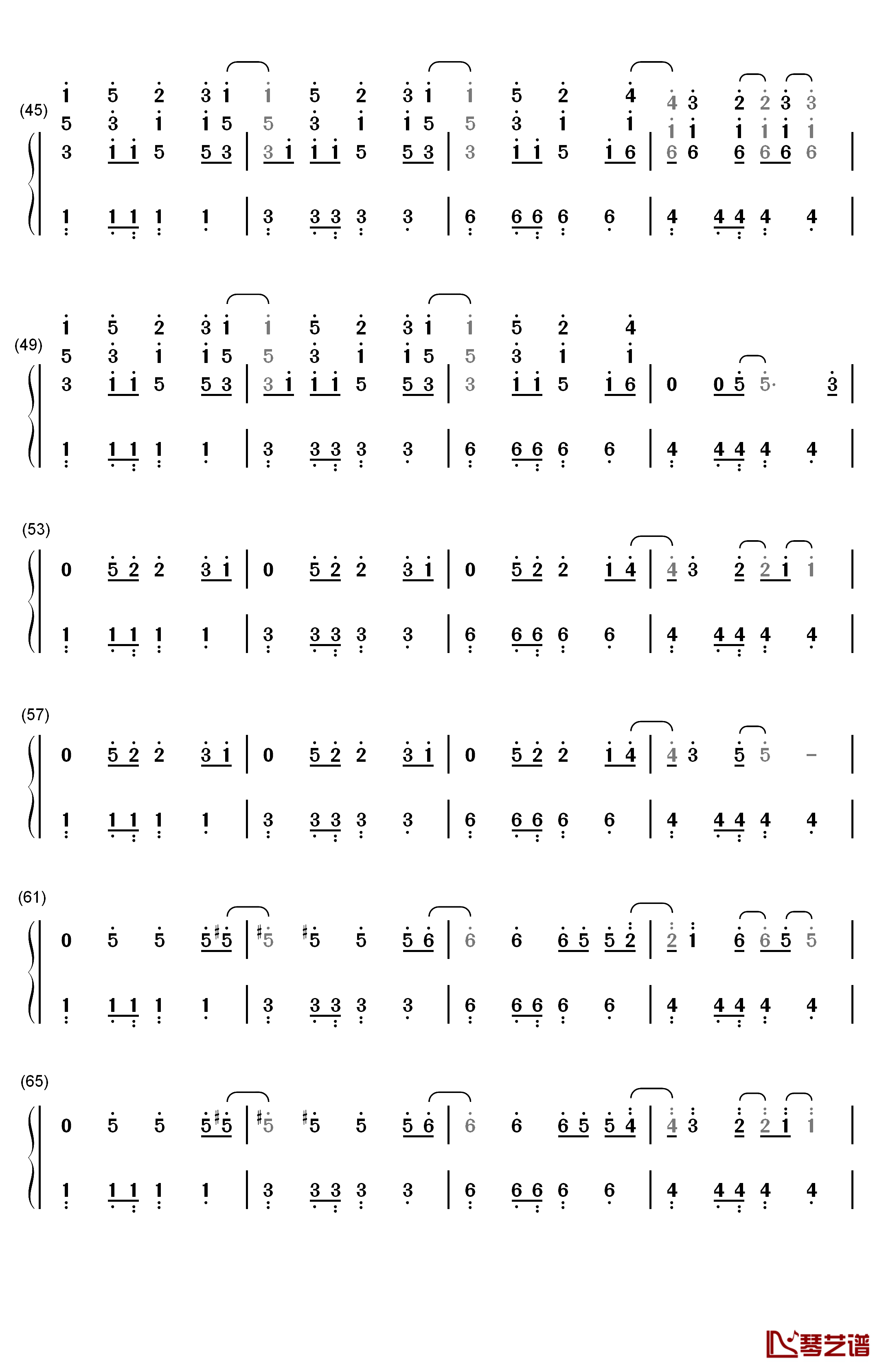 Never Say Never钢琴简谱-数字双手-The Fray3