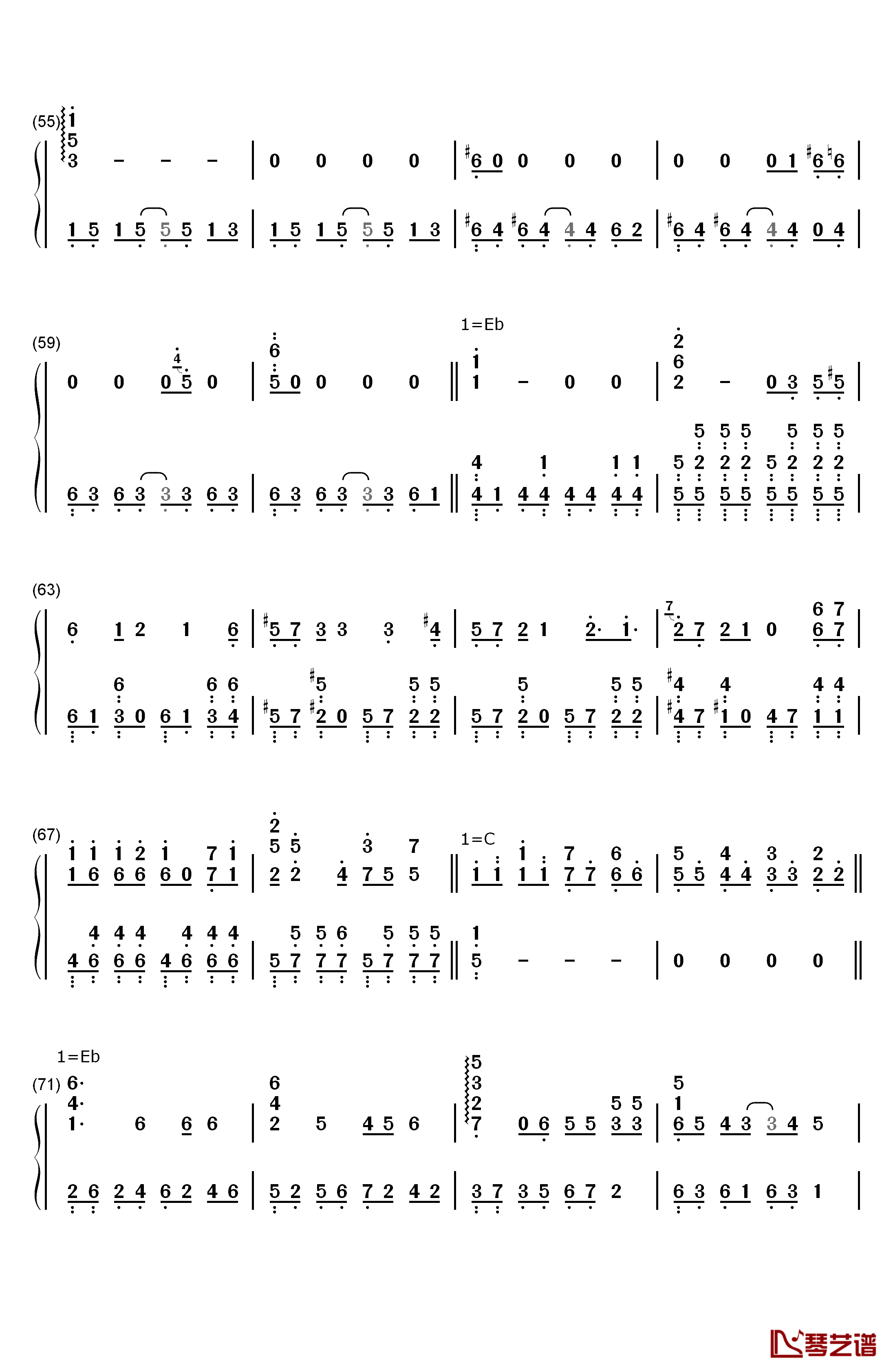 渐渐被你吸引钢琴简谱-数字双手-FIELD OF VIEW4