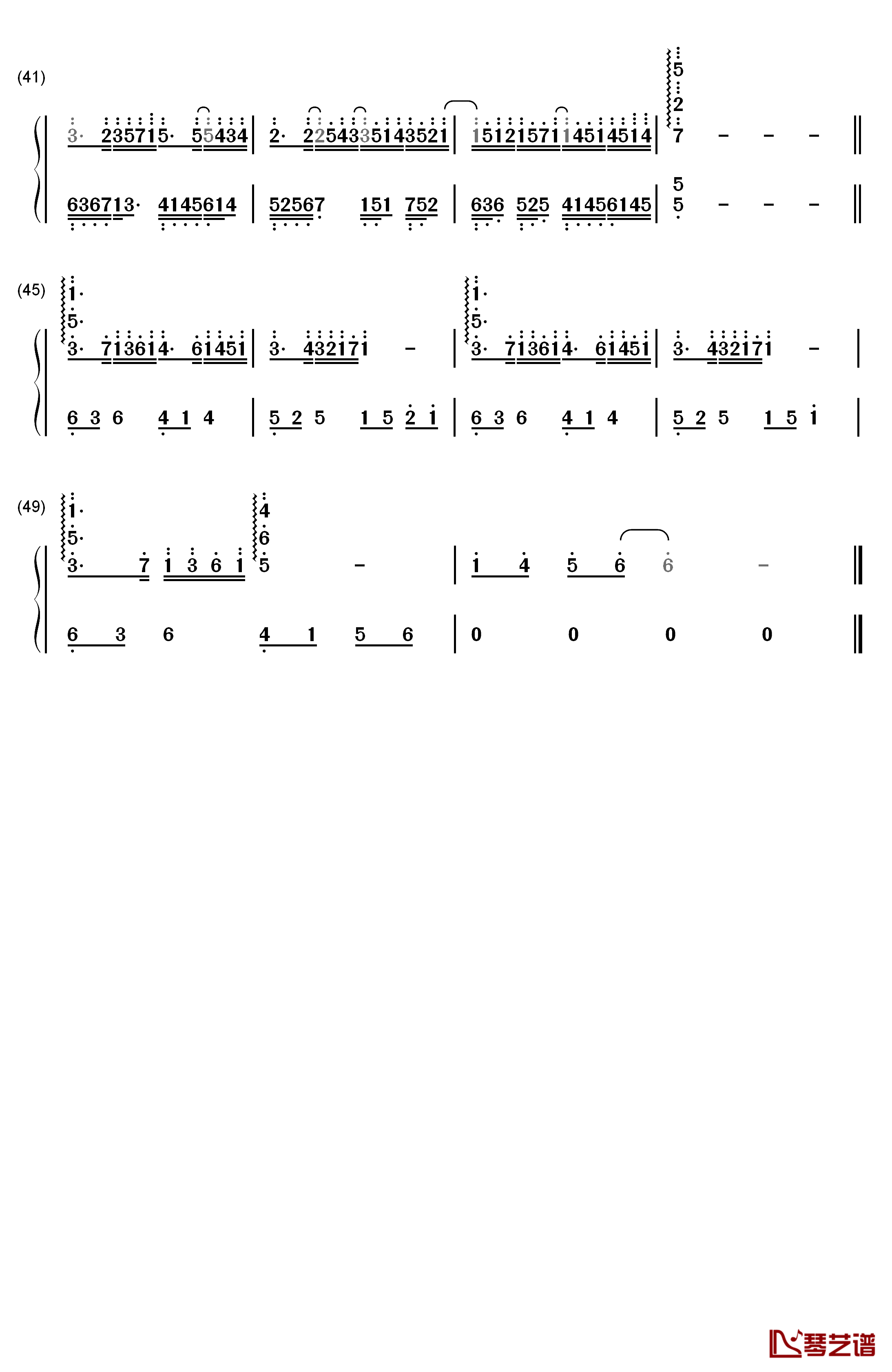 Mirror Night钢琴简谱-数字双手-V.K克3