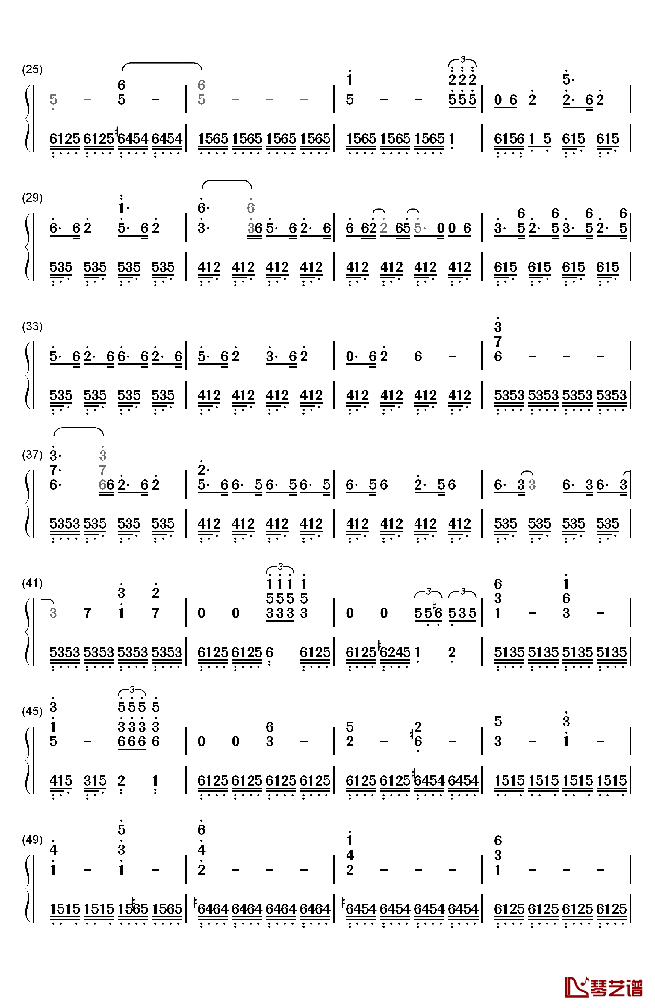 御神体へ再び钢琴简谱-数字双手-RADWIMPS2