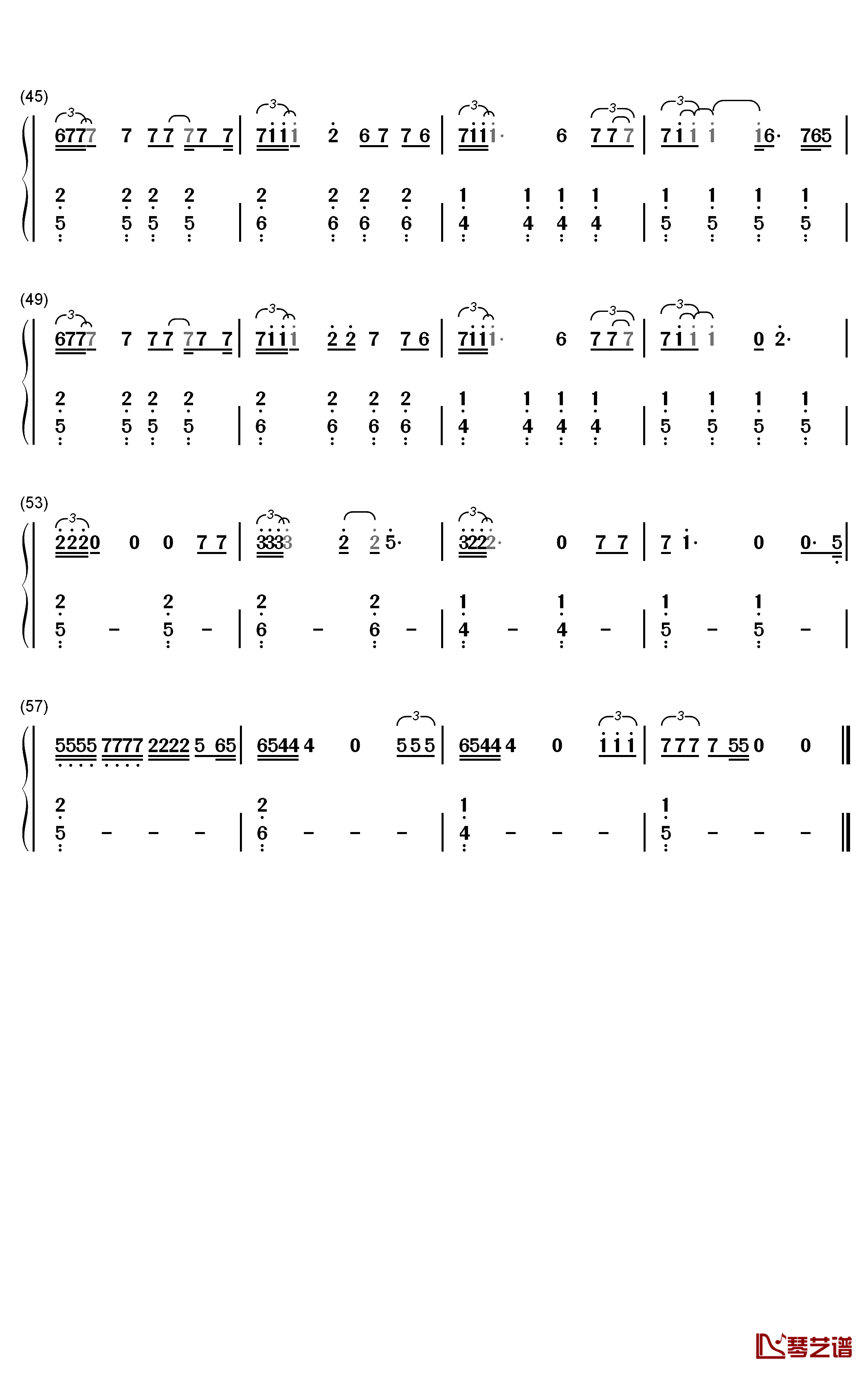 Anyone钢琴简谱-数字双手-Demi Lovato3