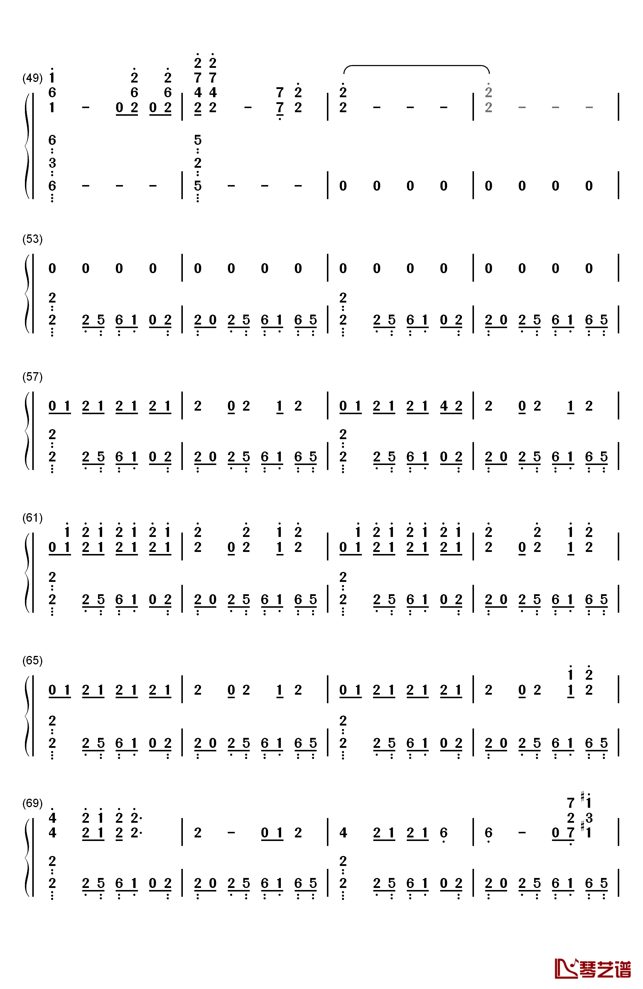 Faith钢琴简谱-数字双手-Stevie Wonder ft. Ariana Grande3