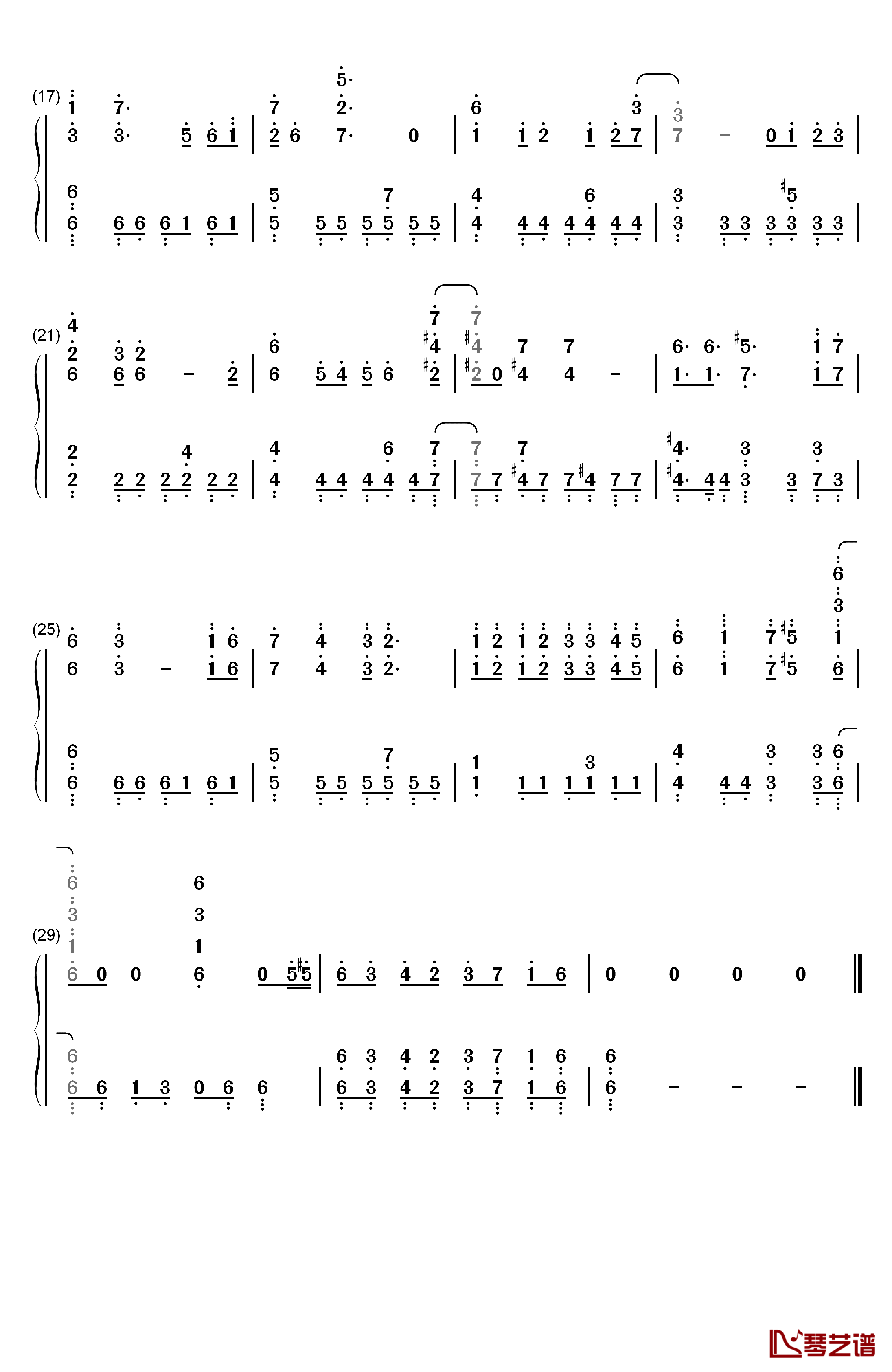 名侦探柯南主题曲钢琴简谱-数字双手-大野克夫2