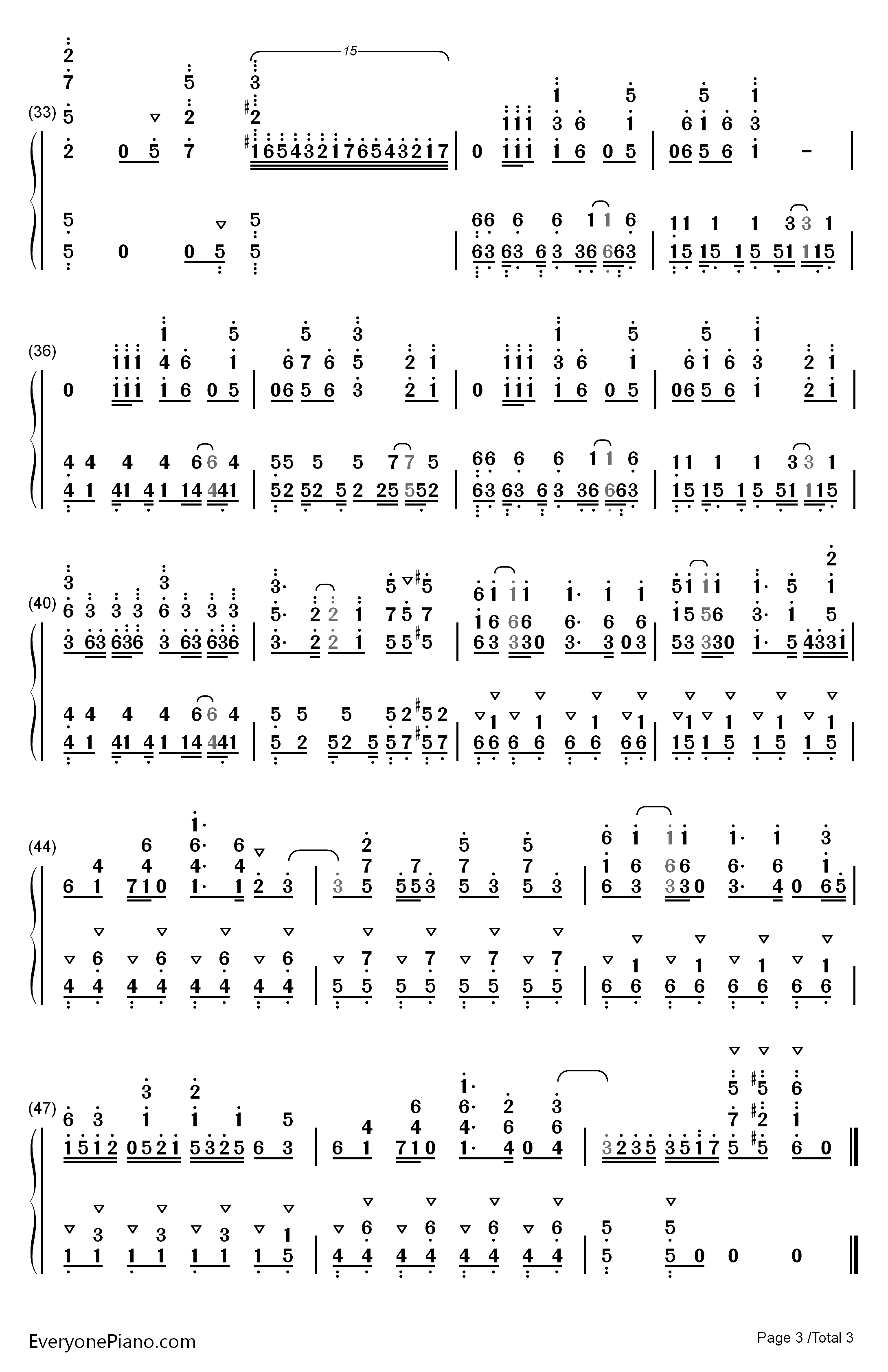 お願いマッスル钢琴简谱-数字双手-ファイルーズあい 石川界人3