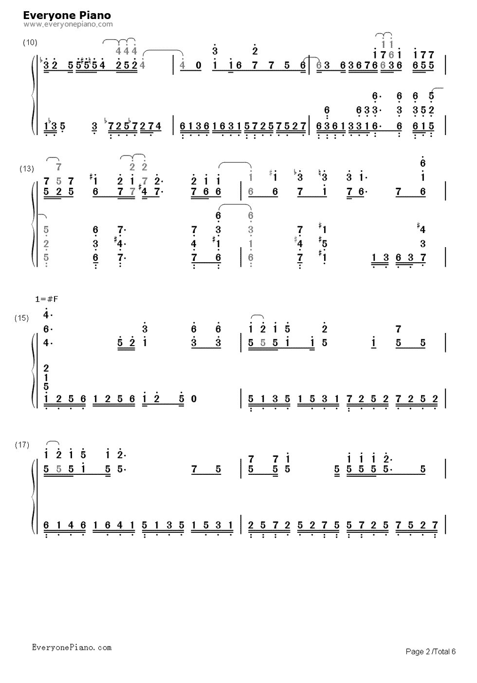 白金钢琴简谱-数字双手-坂本真绫2